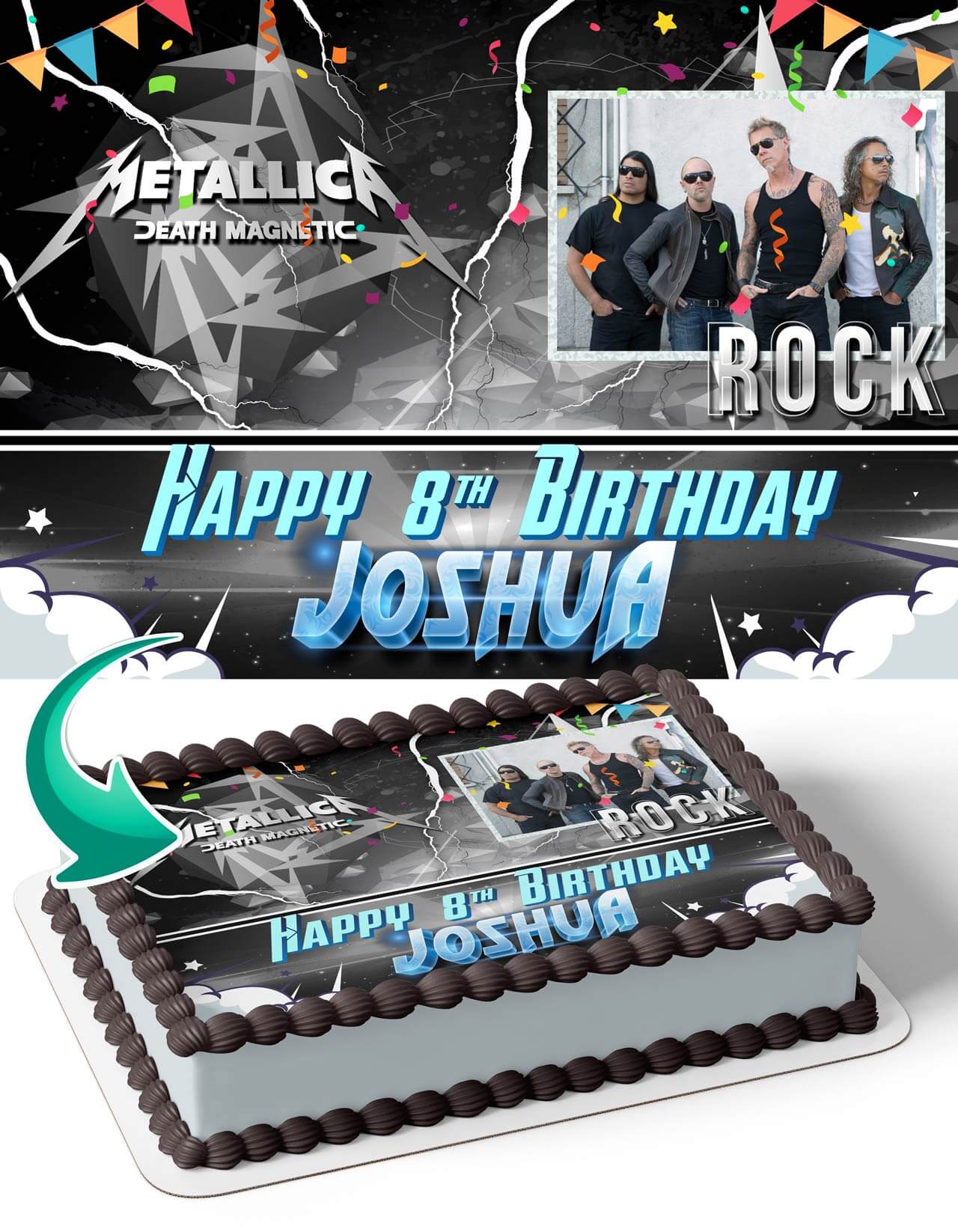 Metallica Rock Band Personalized Edible Image