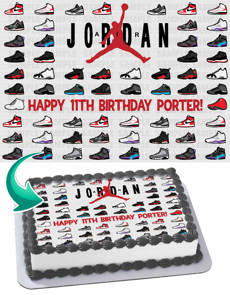 Fly Retro Shoes Edible Cake Topper