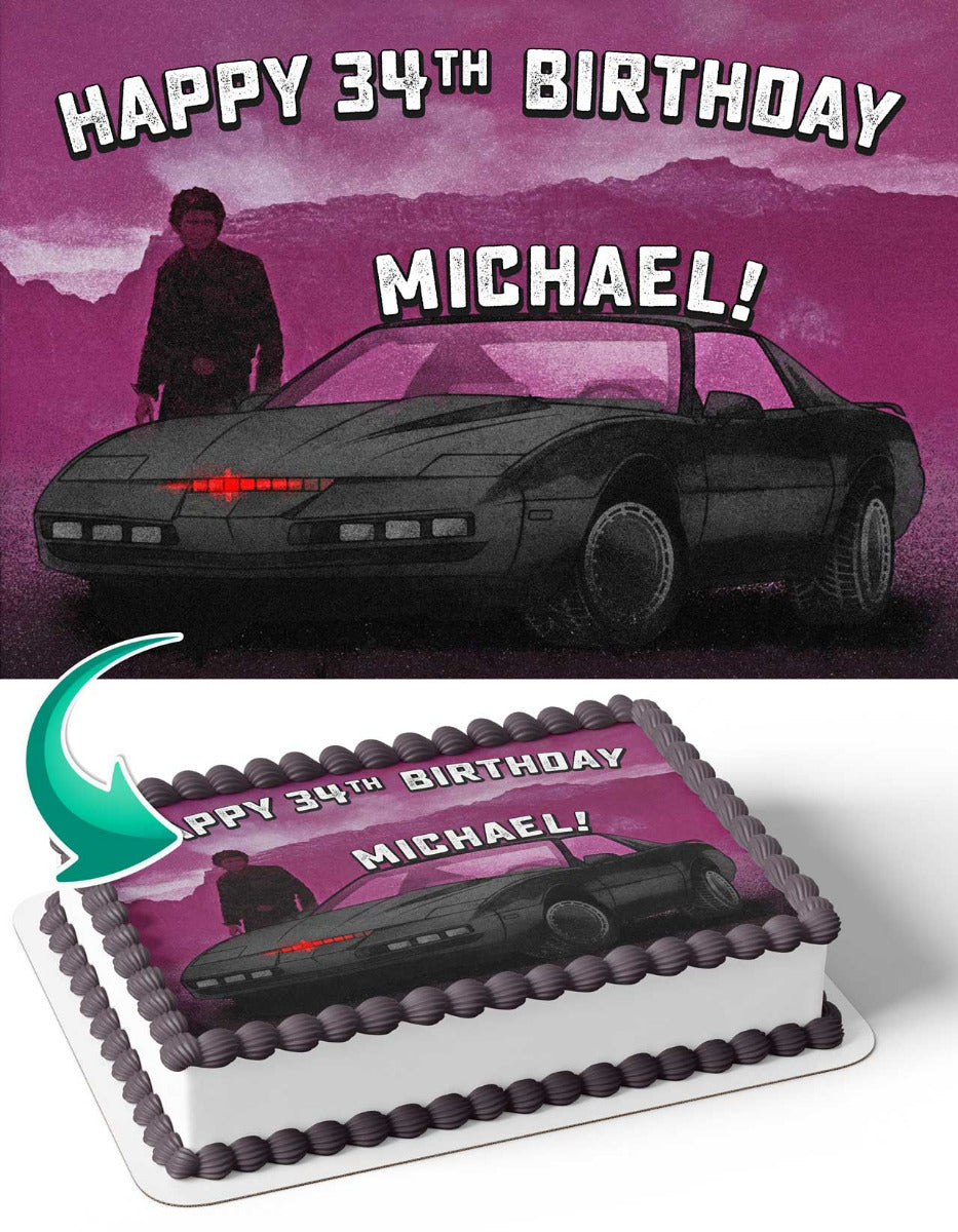 Michael Knight Rider Kitt Edible Cake Topper