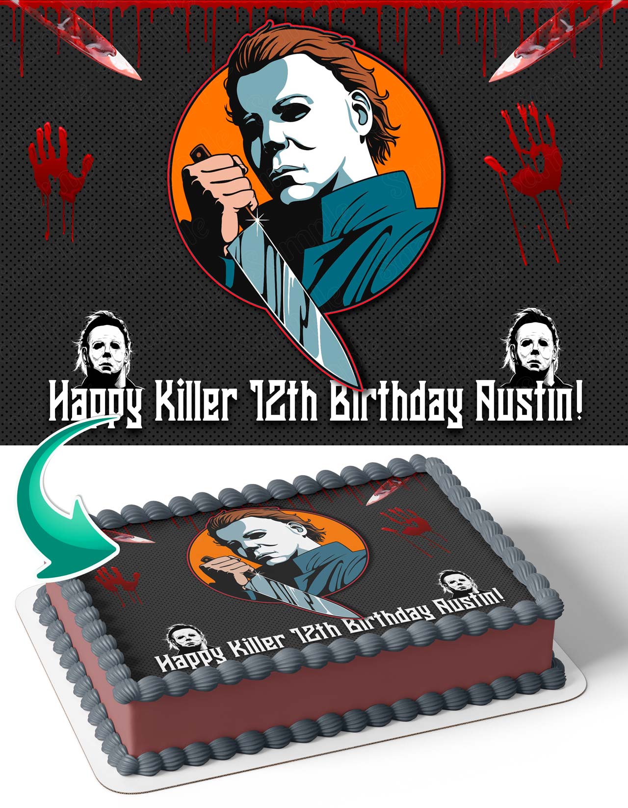 Michael Myers Edible Cake Topper