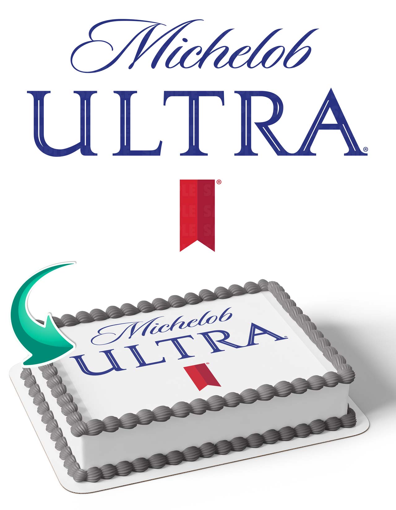 Michelob Ultra Beer Edible Cake Topper