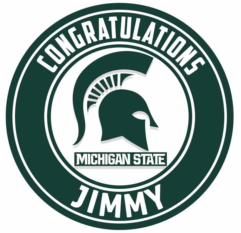 Michigan State Spartans Round – Icing Sheet Birthday - Personalized Edible Cake Topper | Custom Icing Sheet | Birthday Cake Decoration