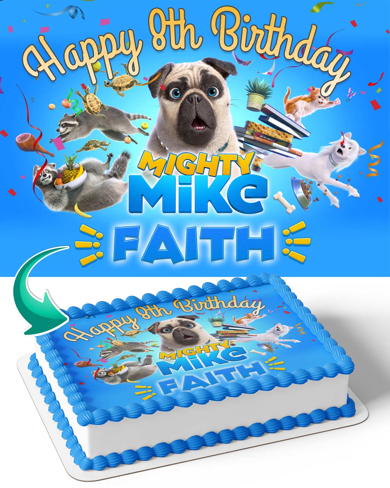 Mighty Mike Edible Cake Topper