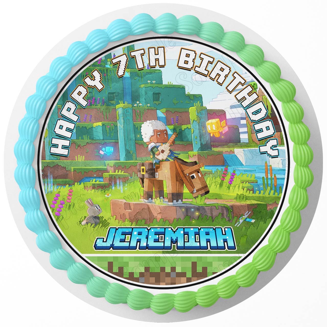 MineCraft Kids Blocks Game Legends FT Round – Icing Sheet Birthda - Personalized Edible Cake Topper | Custom Icing Sheet | Birthday Cake Decoration