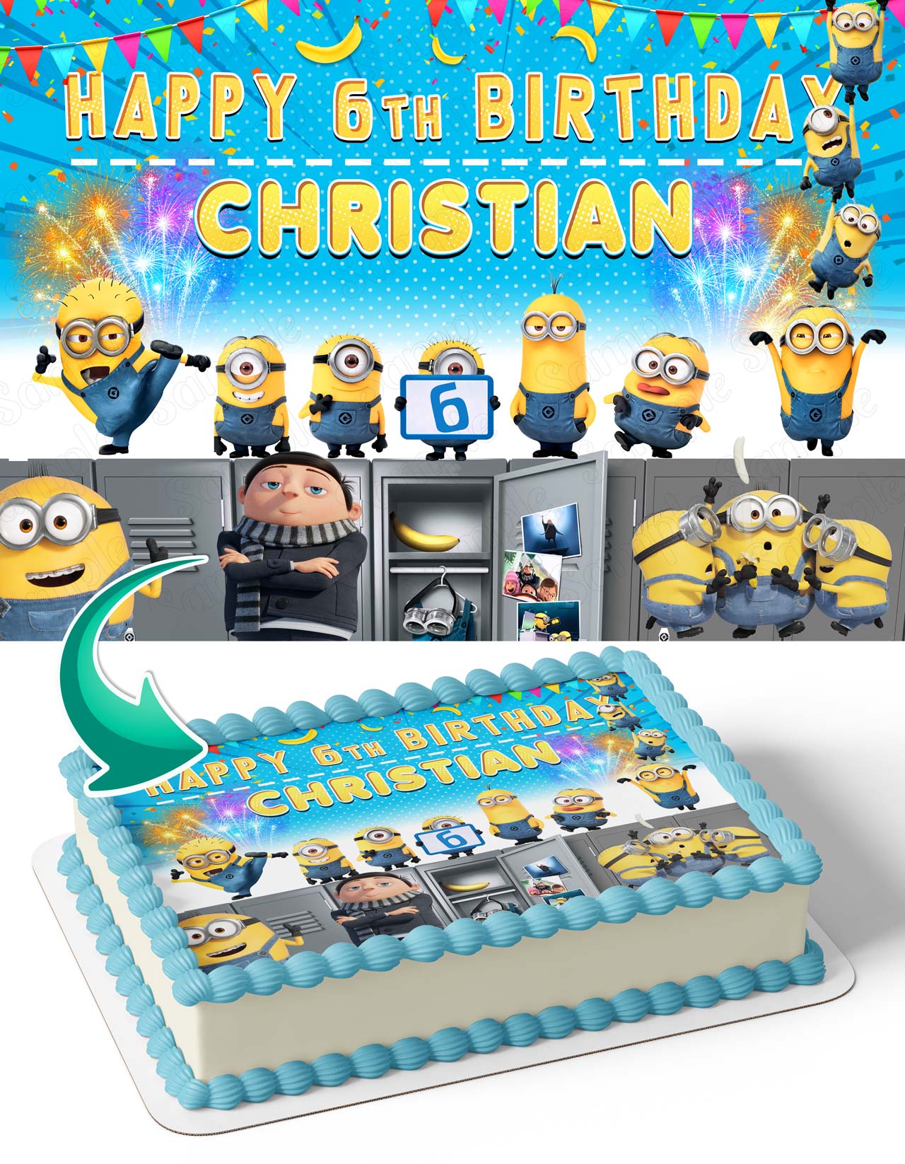 Minions The Rise of Gru Edible Cake Topper