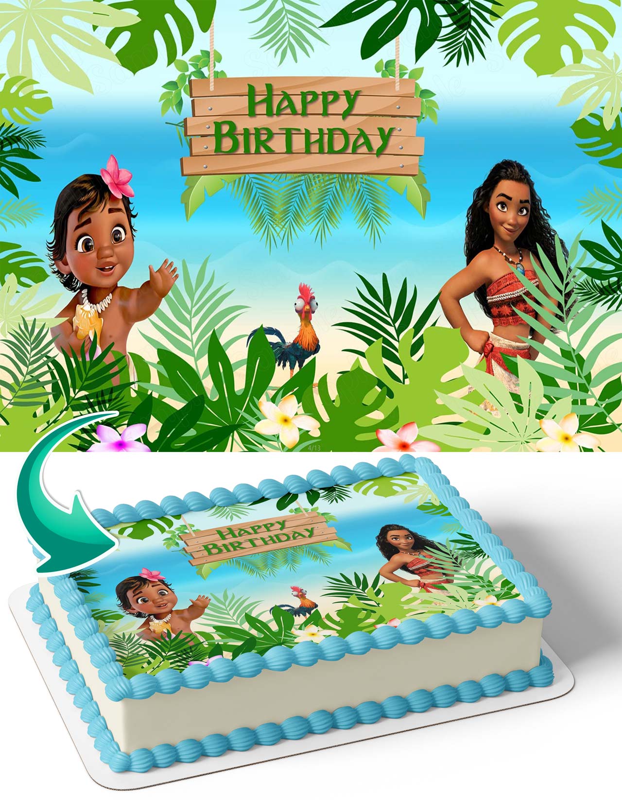 Maona Baby Maona Princess Edible Cake Topper