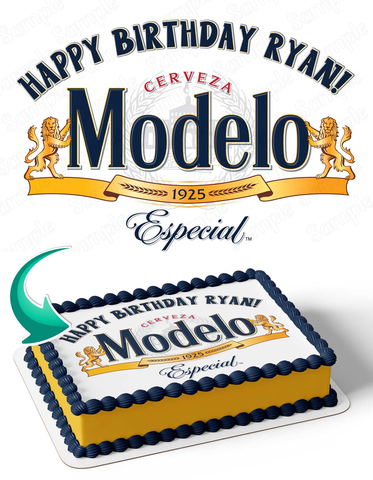 Modelo Especial Beer MDL Edible Cake Topper
