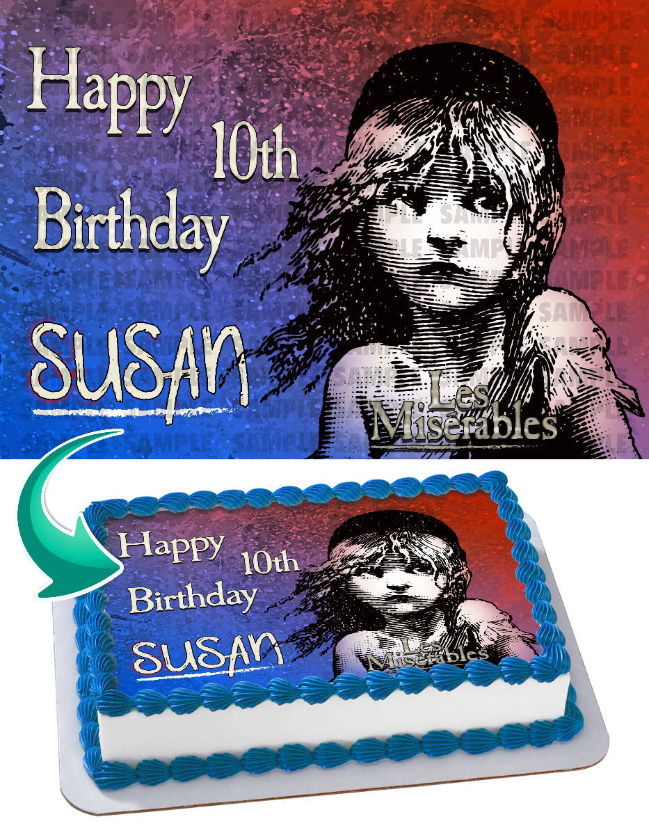 Les Miserables Edible Cake Topper