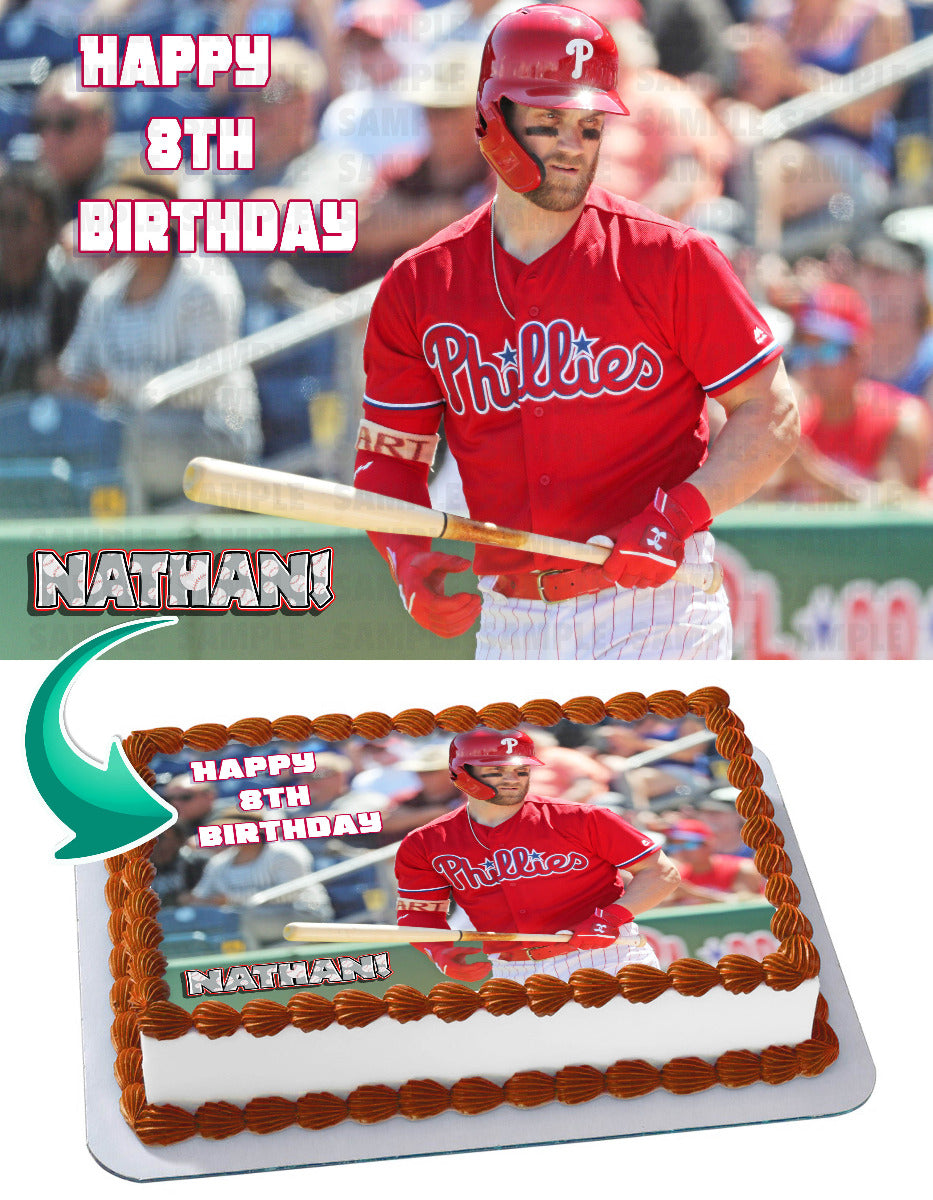 Bryce Harper Philadelphia Phillies Edible Cake Topper