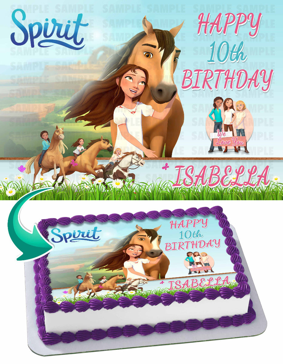 Spirit Riding Free Edible Cake Topper
