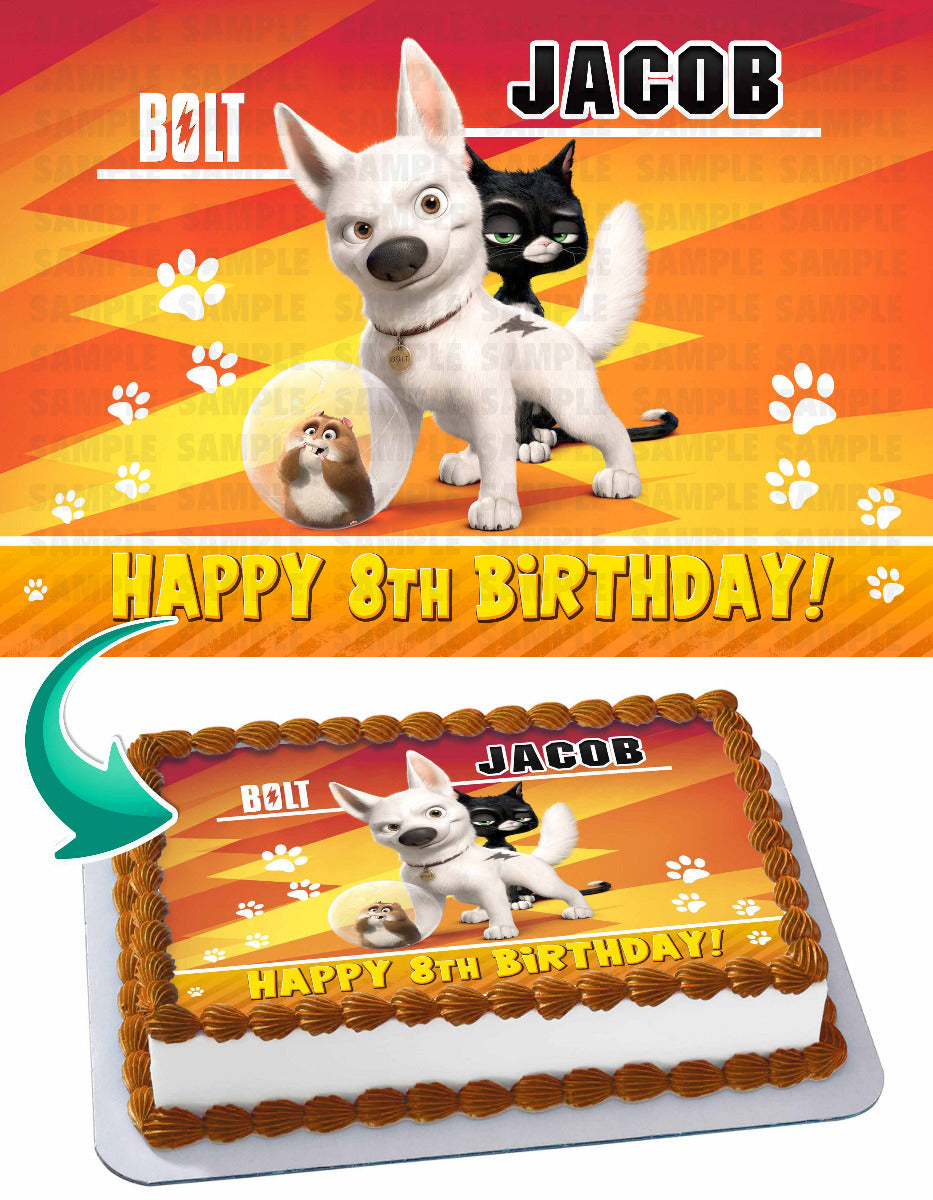 Bolt Movie Edible Cake Topper