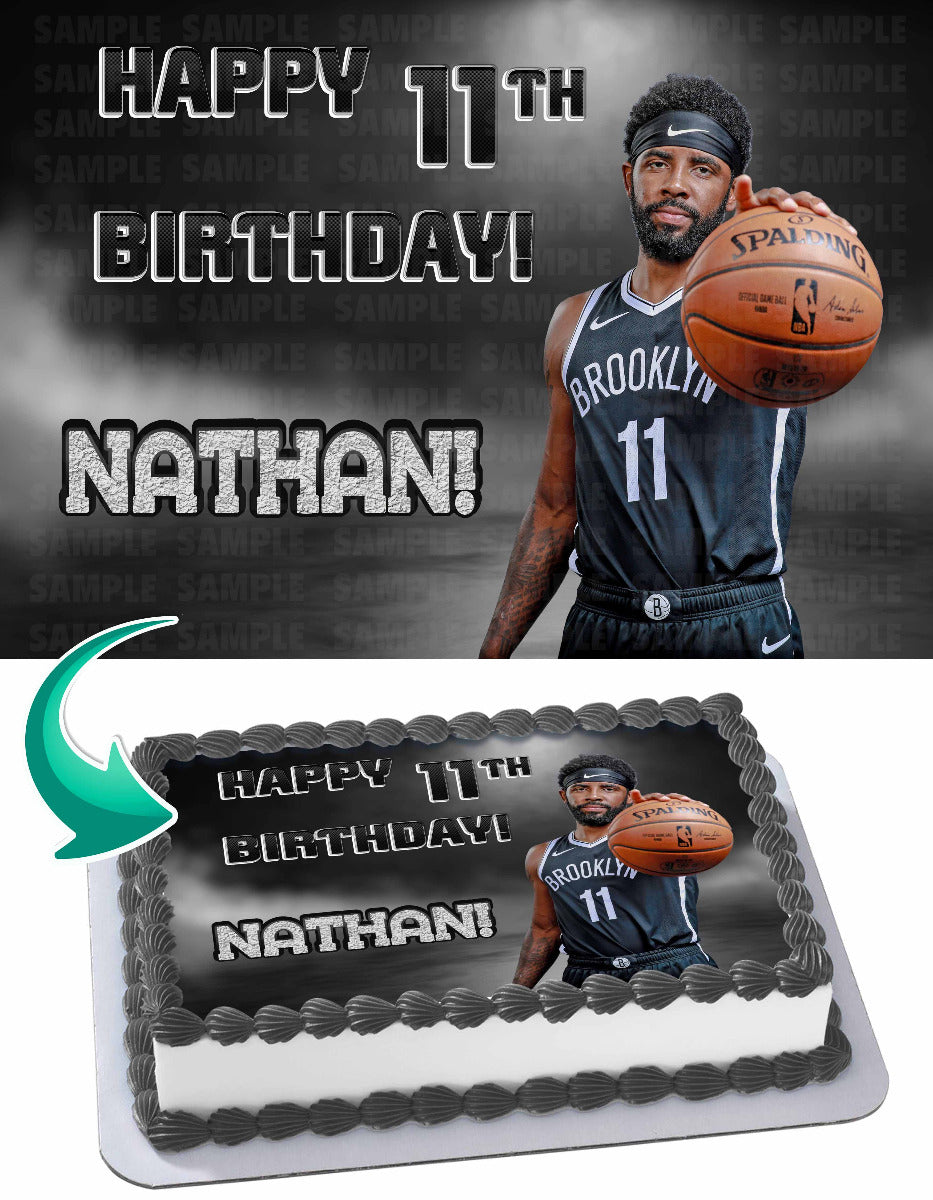 Kyrie Irving Brooklyn Nets Edible Cake Topper