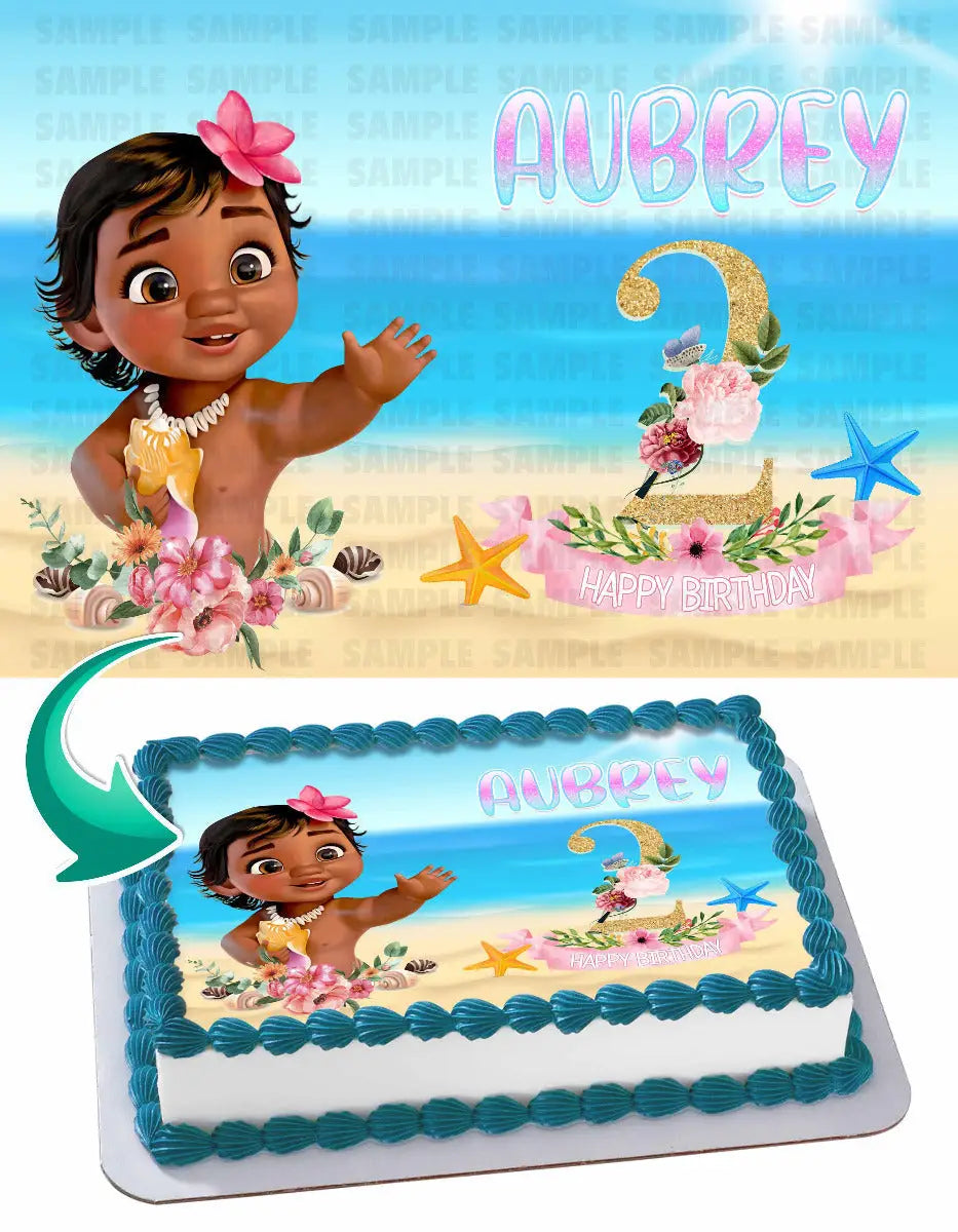 Baby Maona Edible Cake Topper