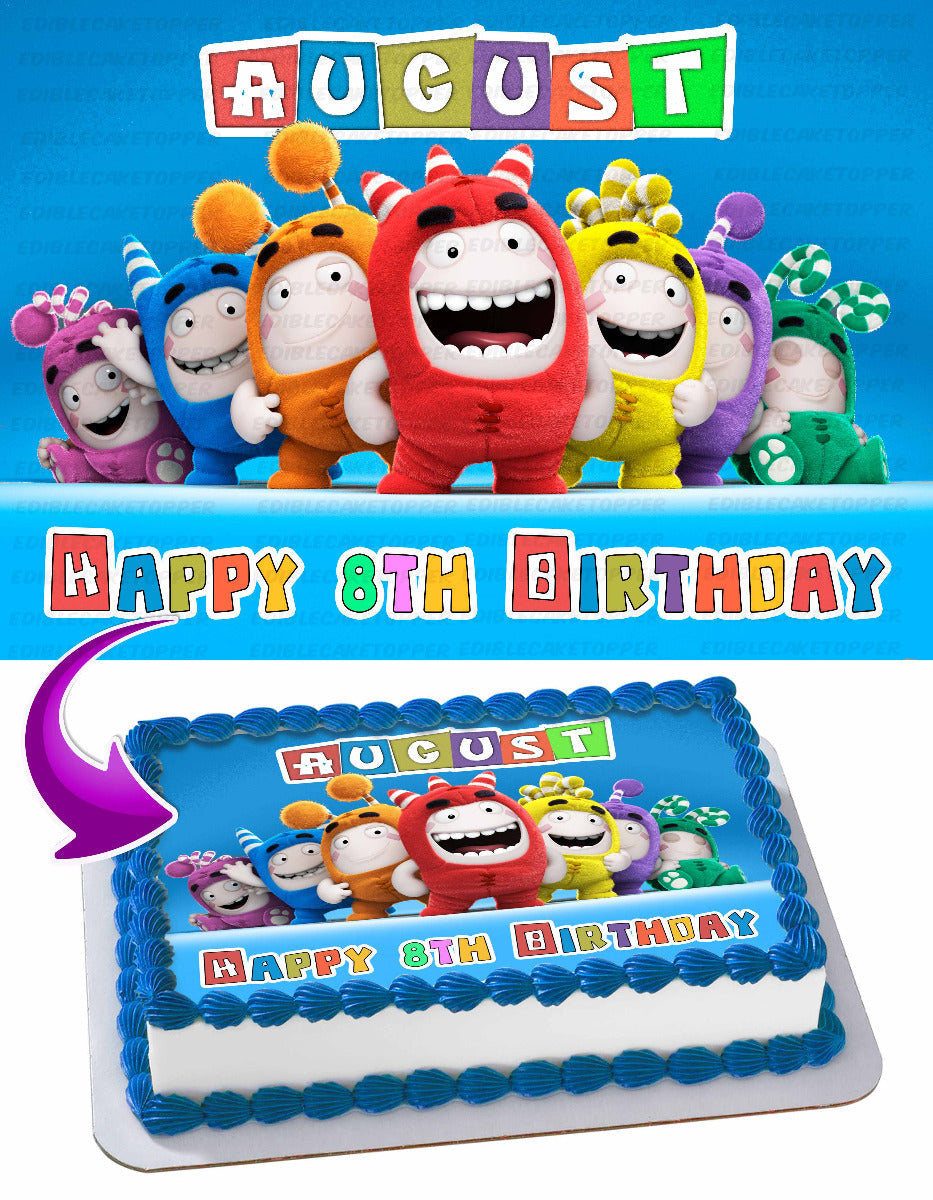 Oddbods Edible Cake Topper