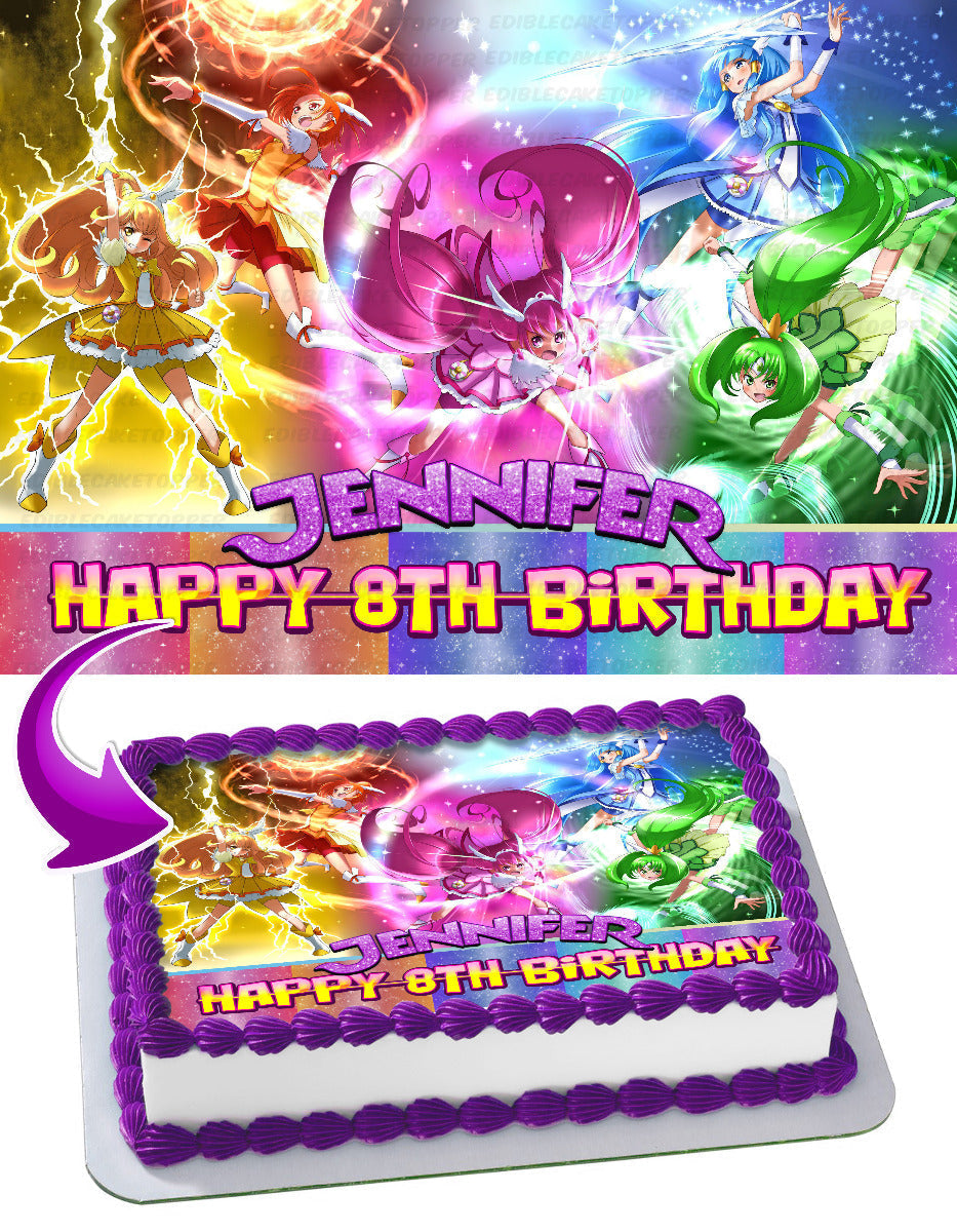Glitter Force Edible Cake Topper