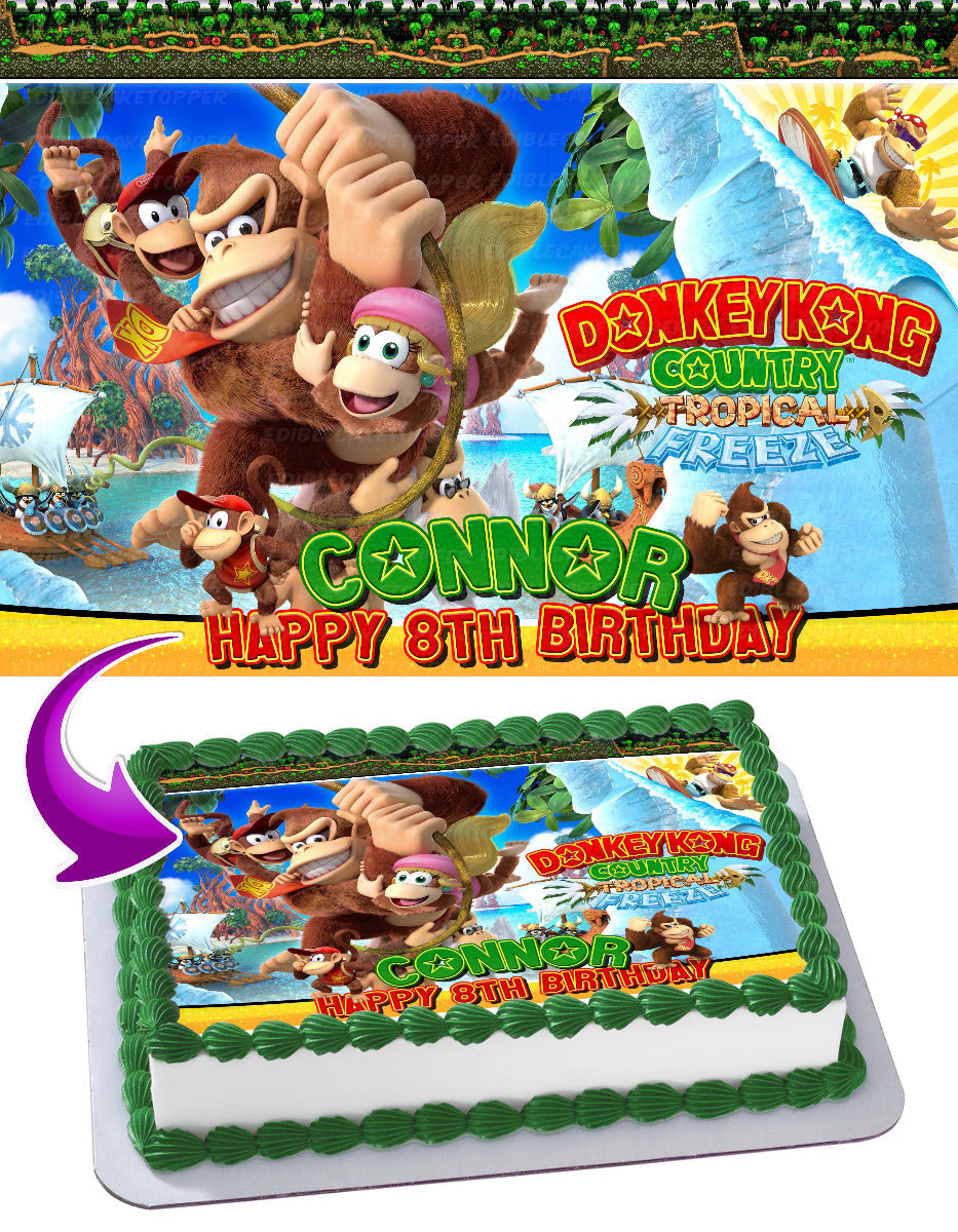 Donkey Kong Country Edible Cake Topper