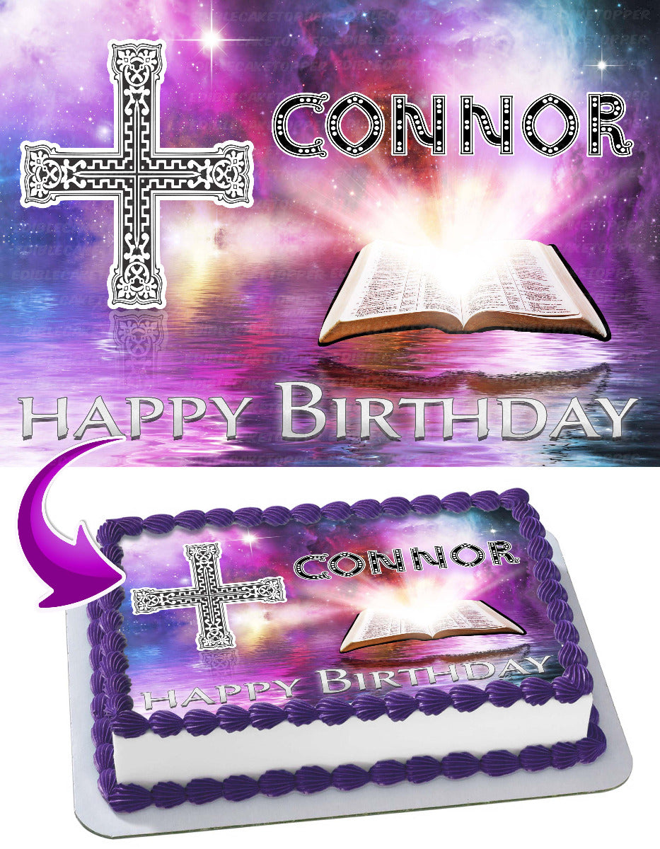 The Holy Bible Edible Cake Topper