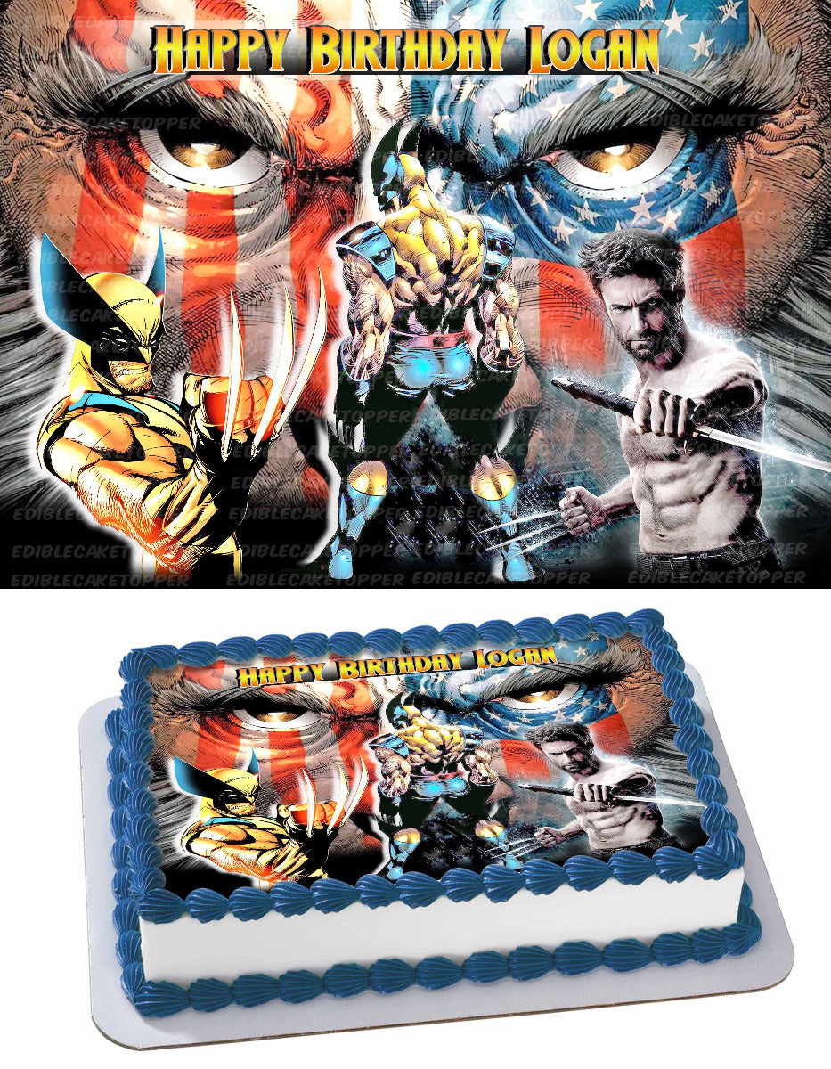 Wolverin XMen Edible Cake Topper