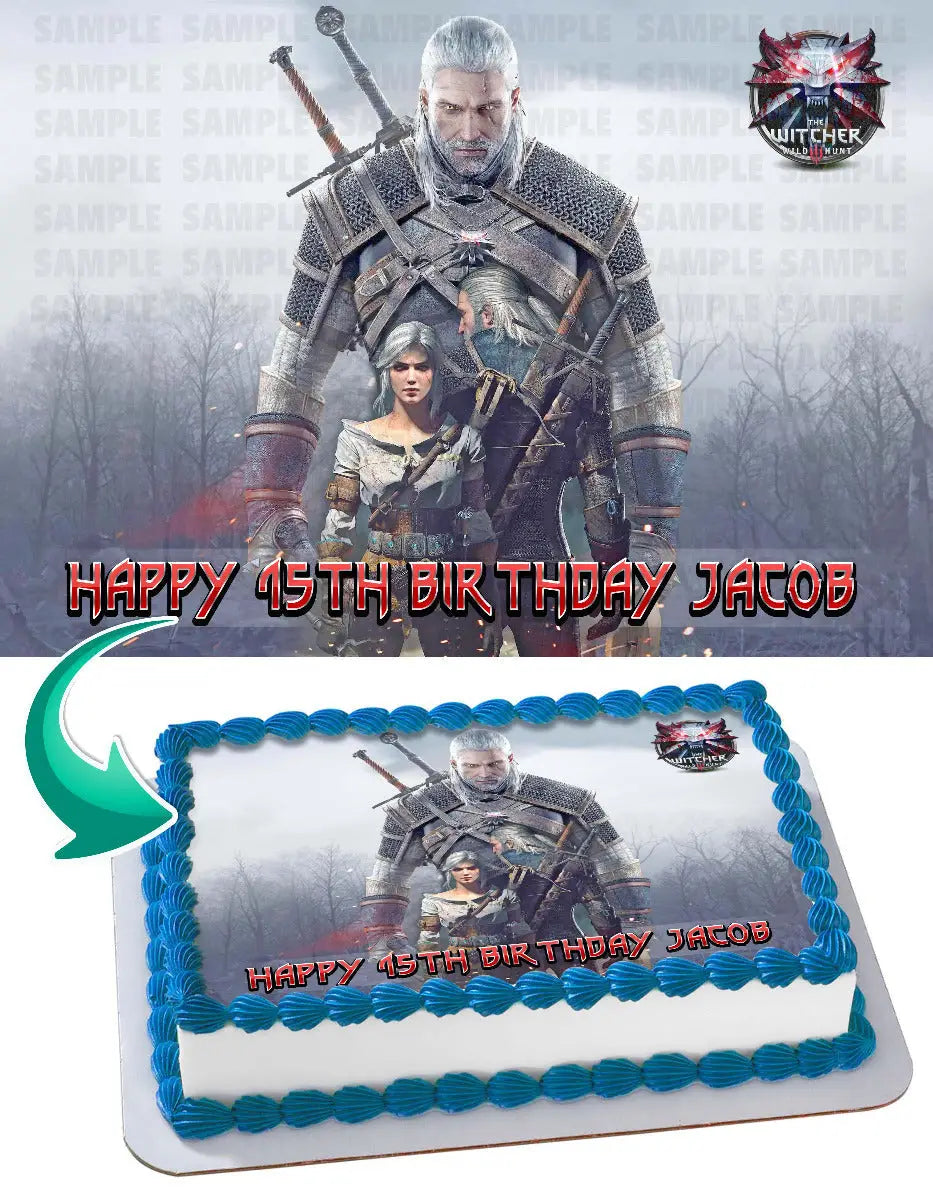 The Witcher Wild Hunt Edible Cake Topper