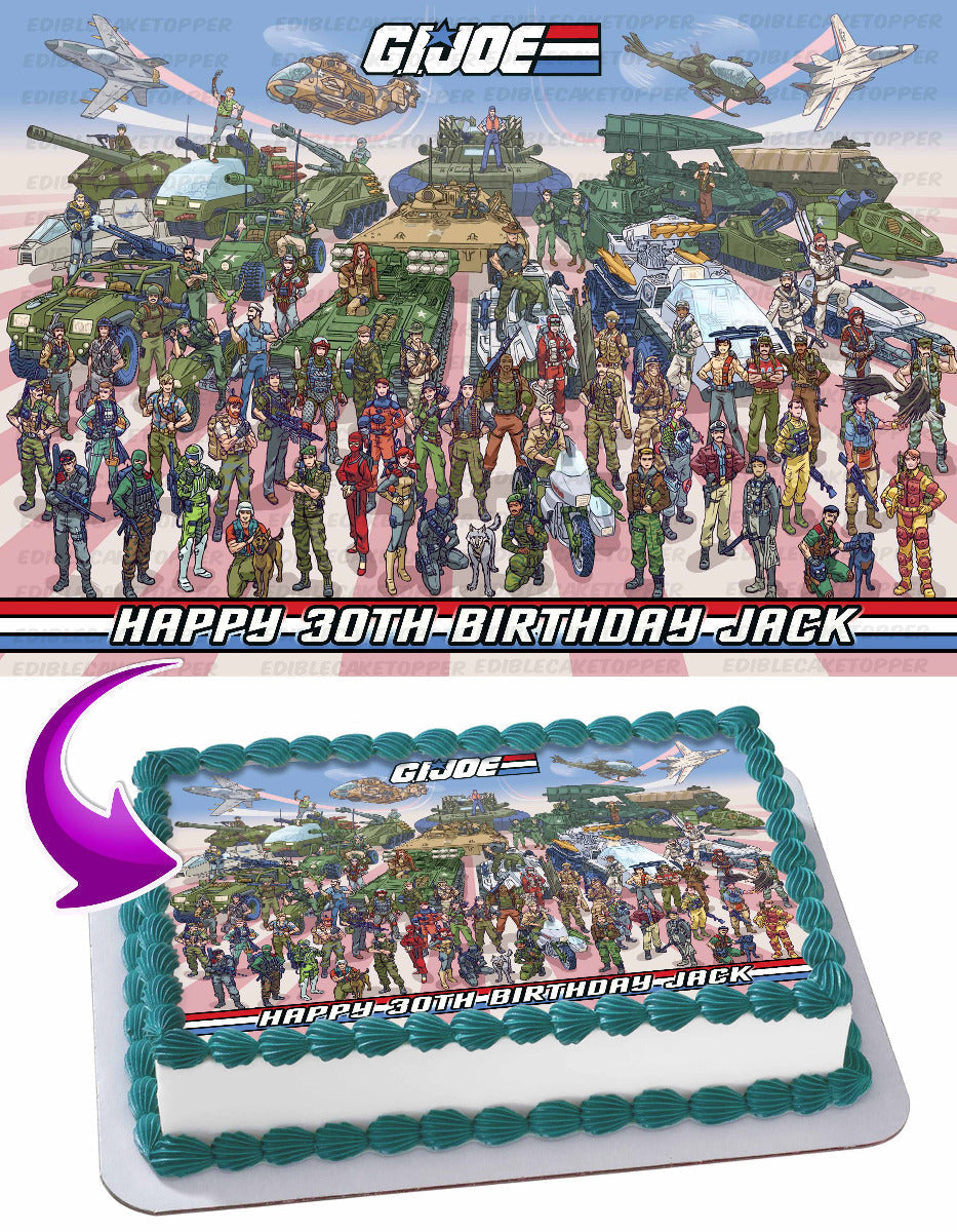 GI Joe A Real American Hero Edible Cake Topper