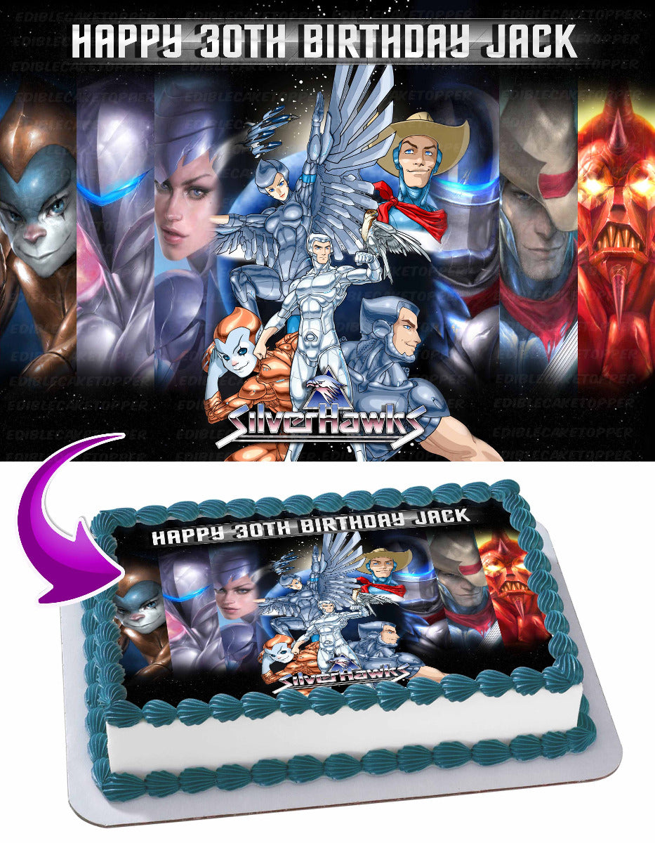 SilverHawks Edible Cake Topper
