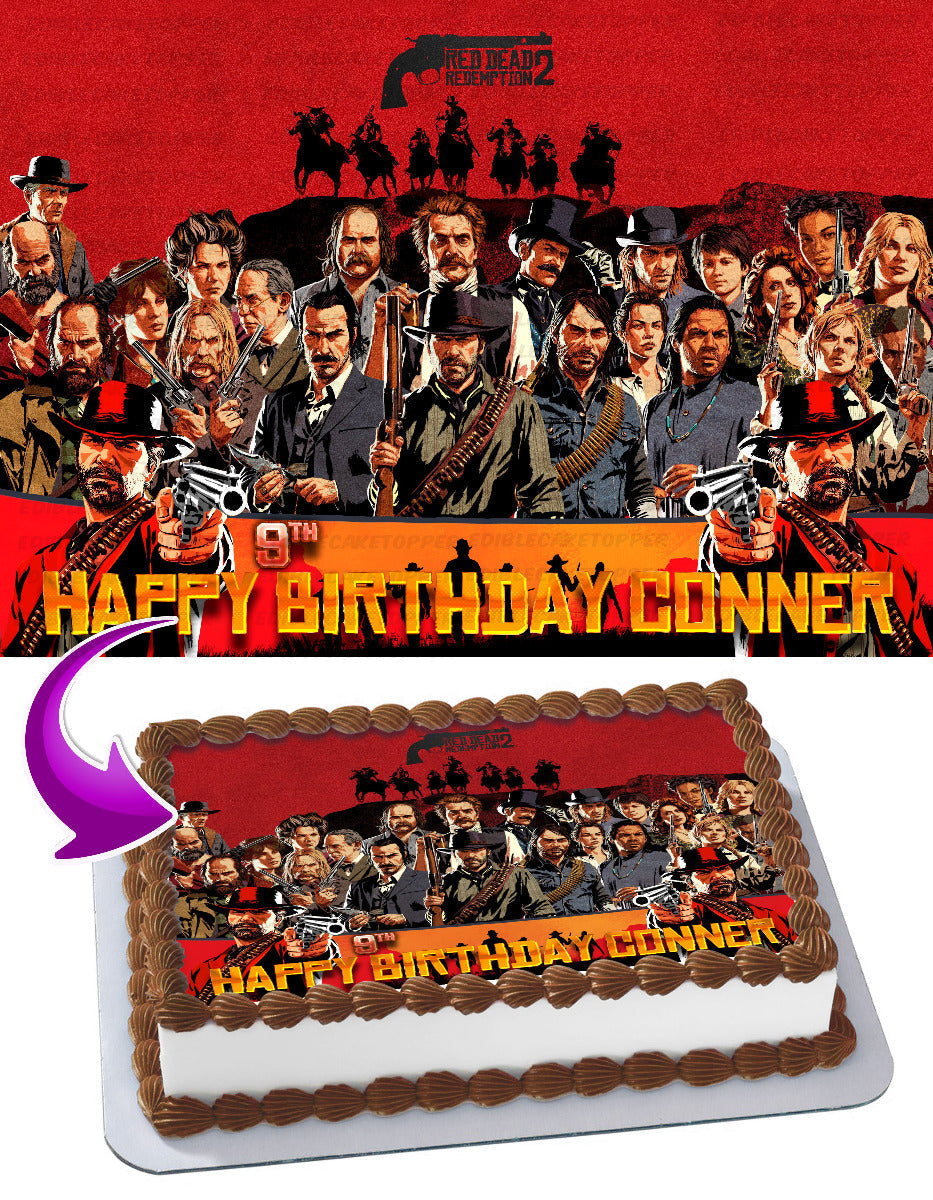 Red Dead Redemption 2 Edible Cake Topper