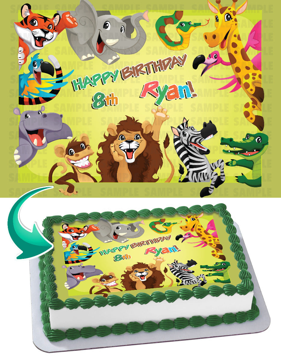 Animal Jungle Forest Woodland Edible Cake Topper