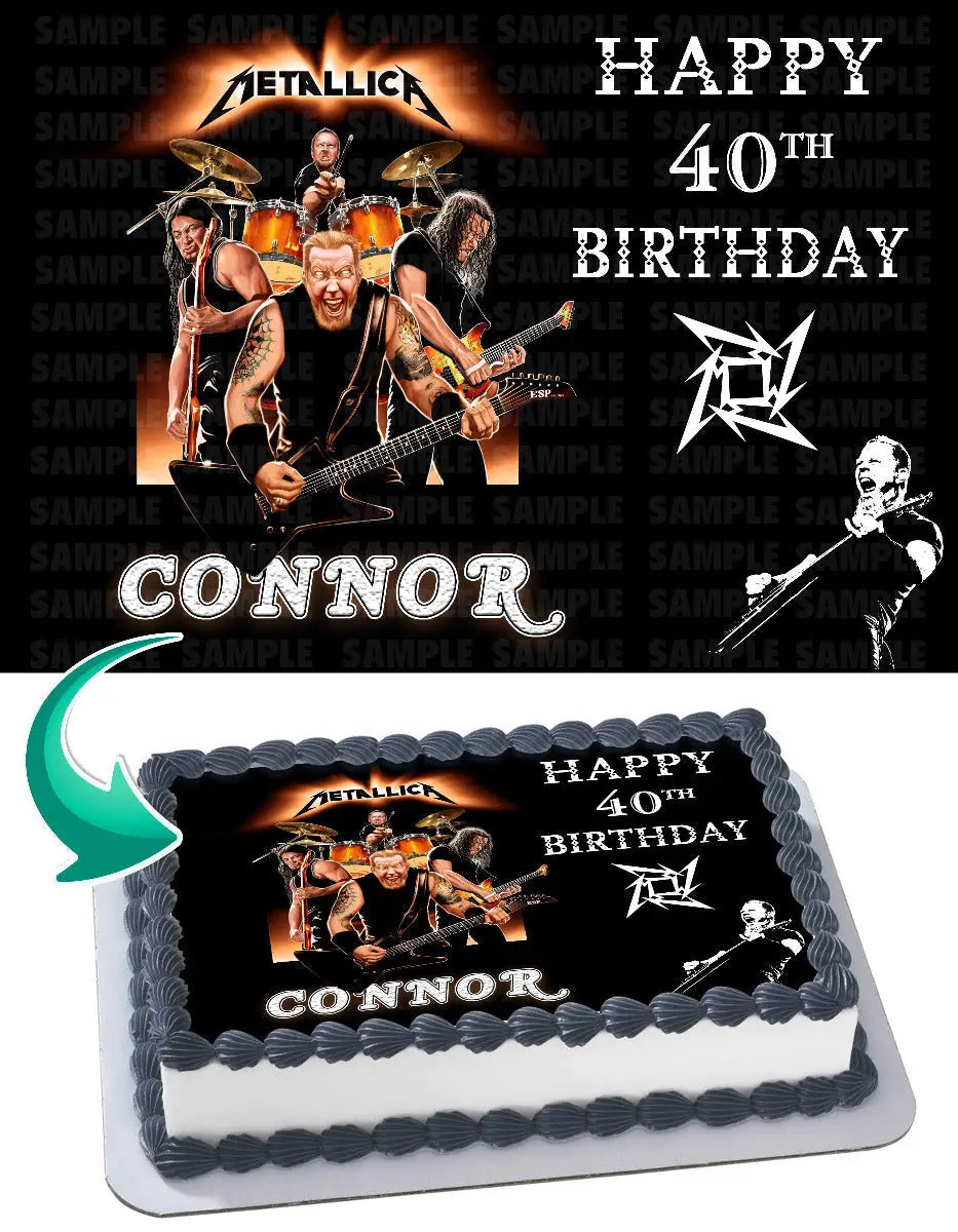 Metallica Edible Cake Topper