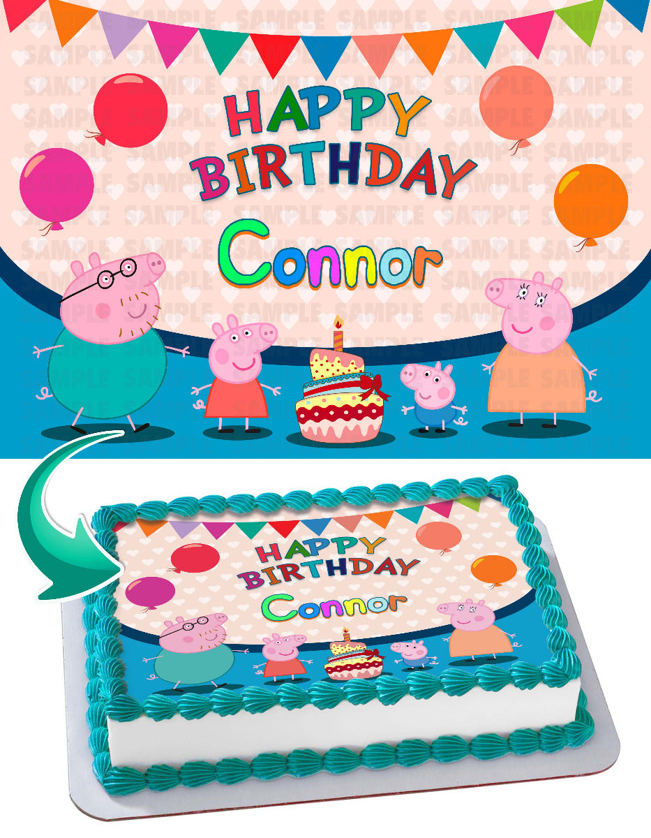 Pepa Pink Pik PGM Edible Cake Topper