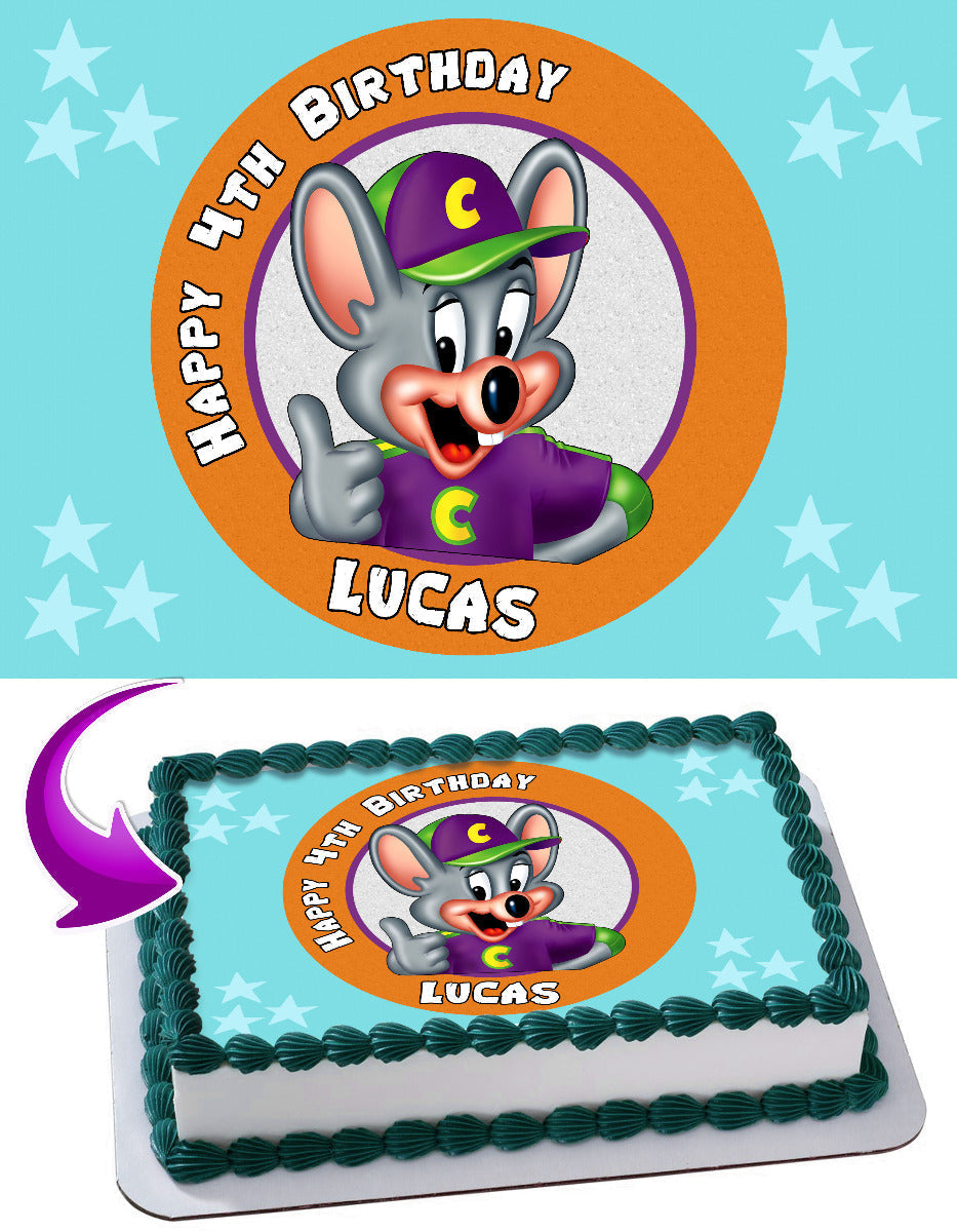 Chuck E Cheeses Edible Cake Topper