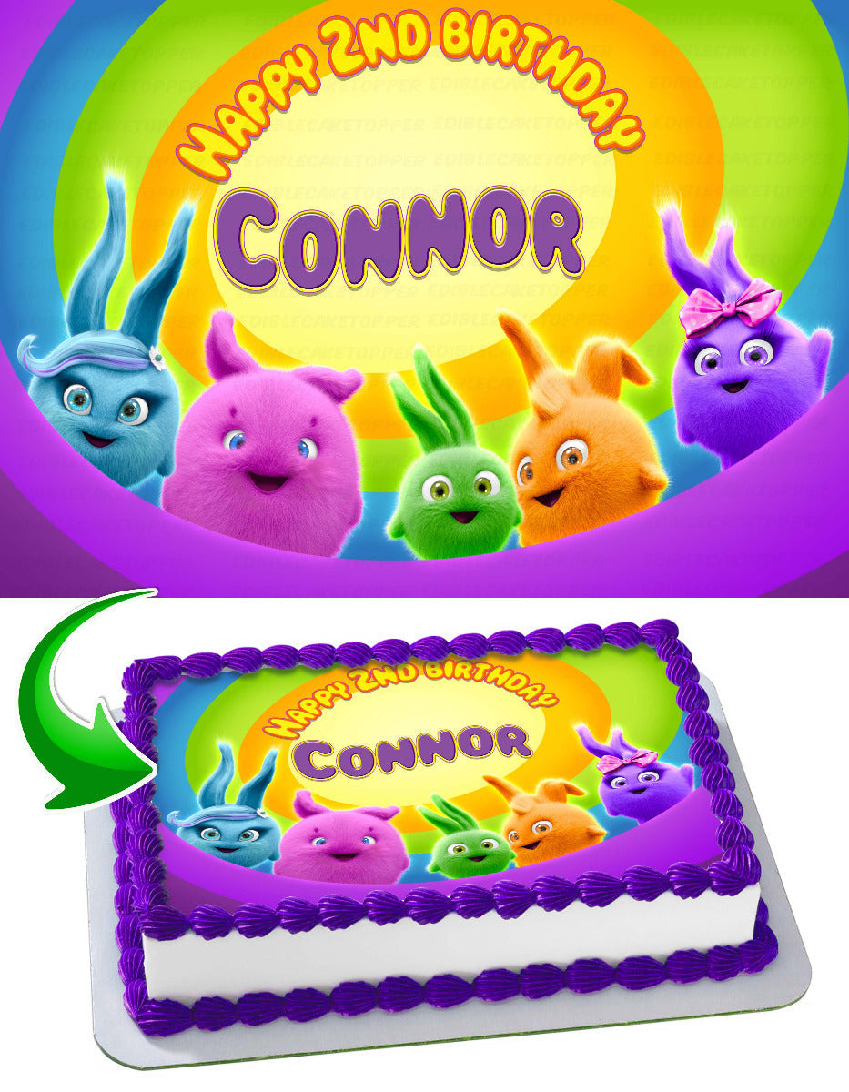 Sunny Bunnies Edible Cake Topper