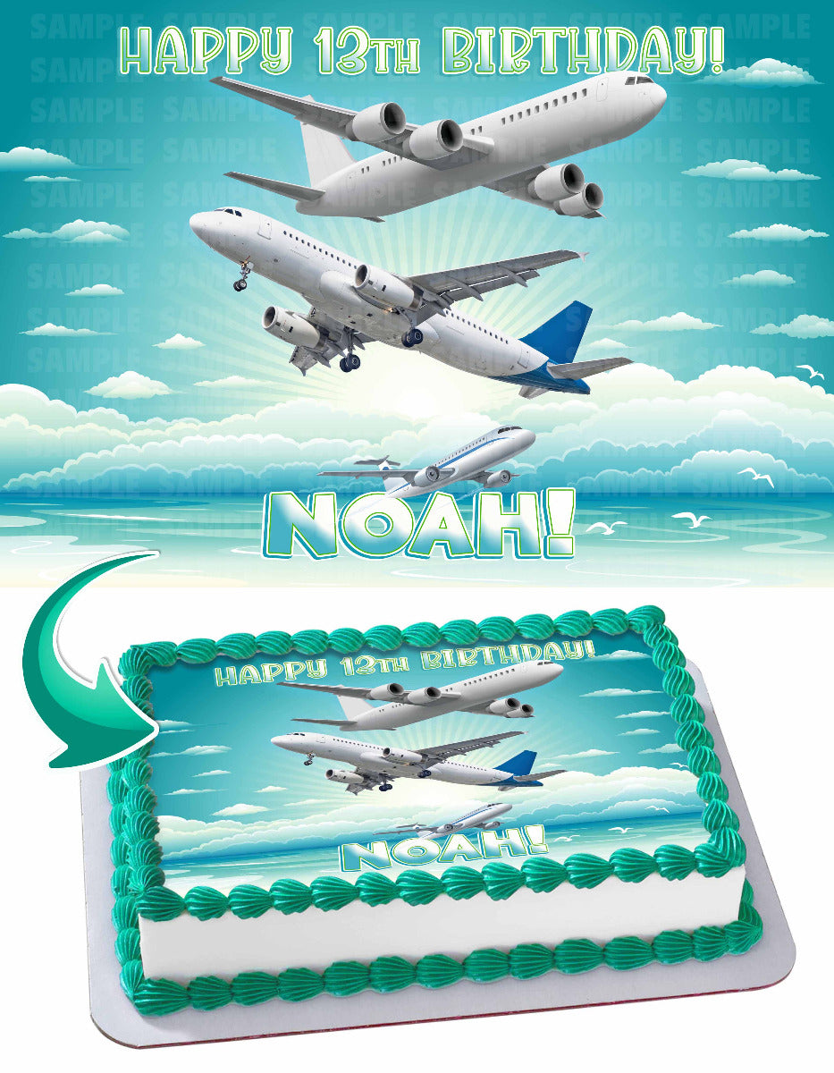 Airplane Aircraft Edible Cake Topper