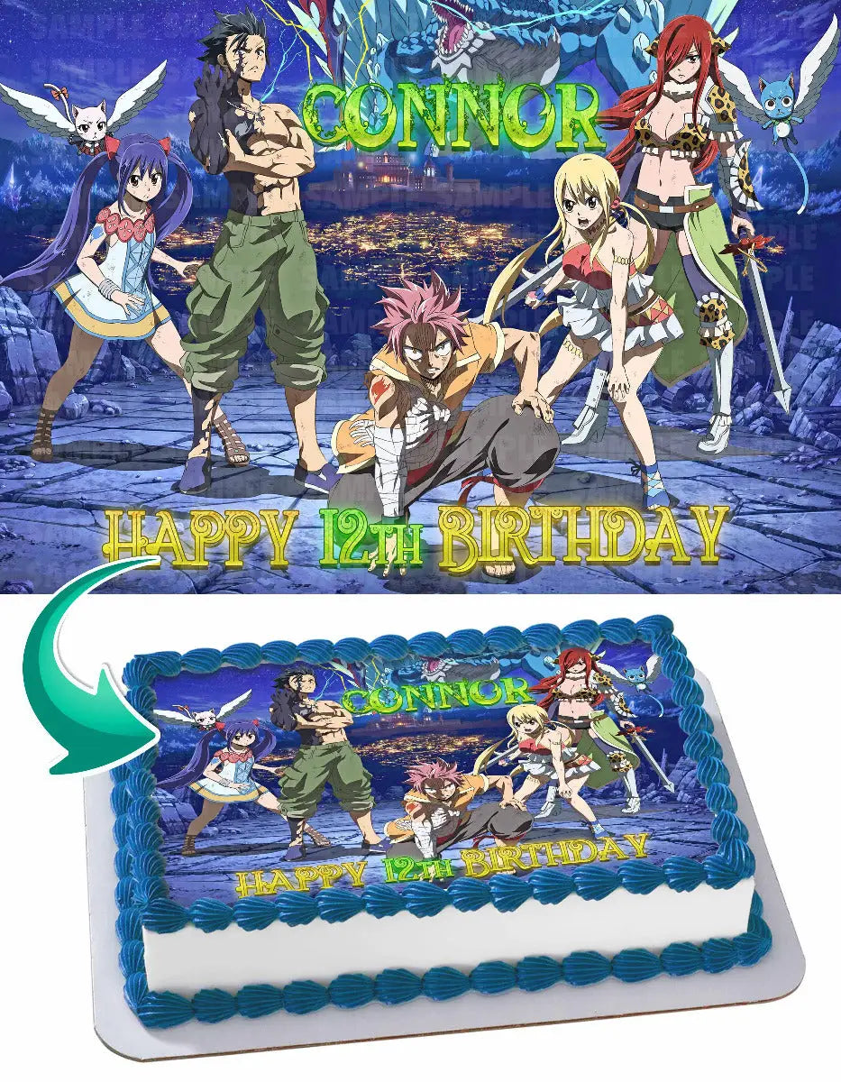 Fairy Tail Anime FFT Edible Cake Topper