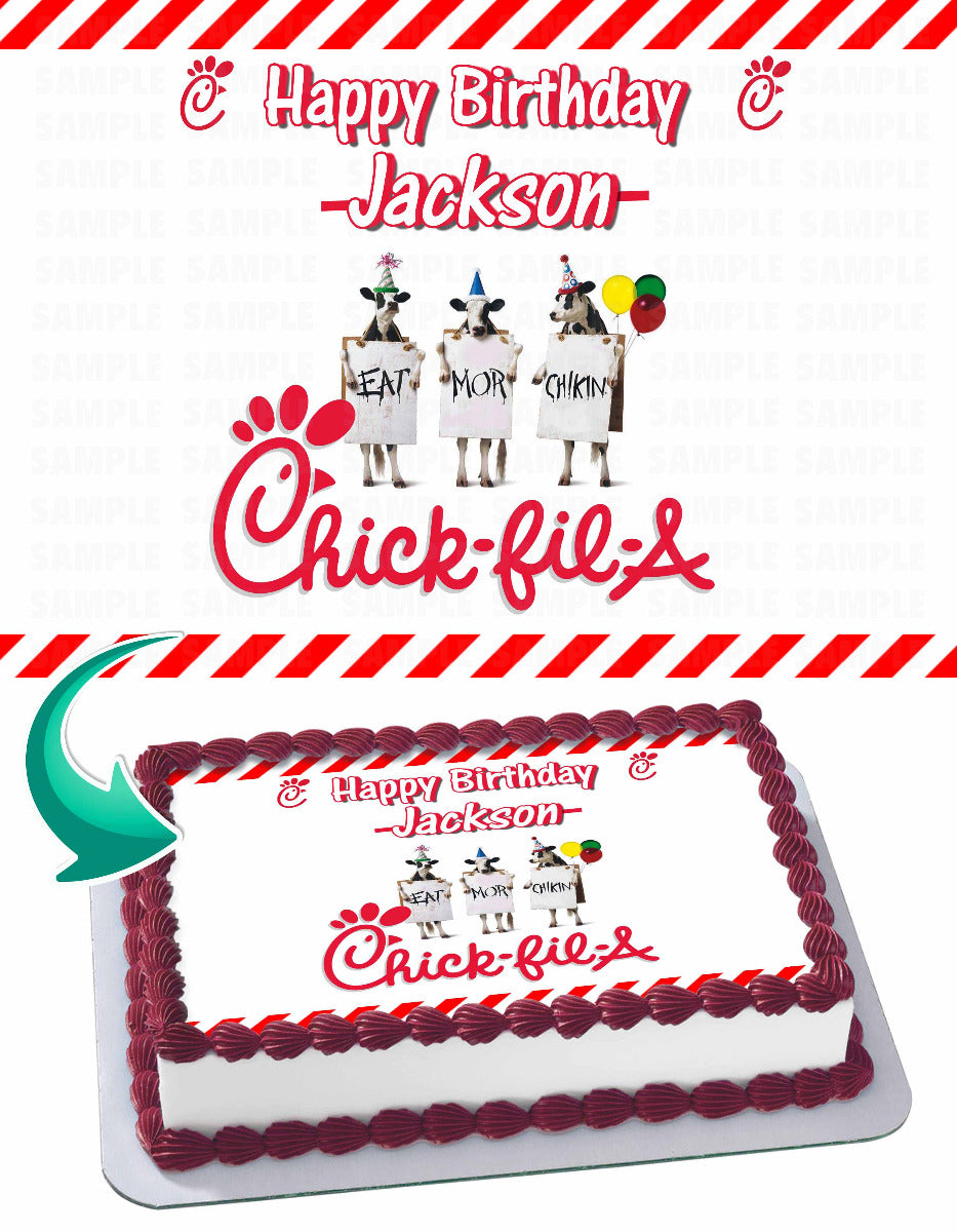 ChickfilA Edible Cake Topper