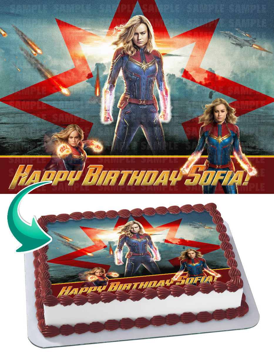 Captain Marvol Edible Cake Topper