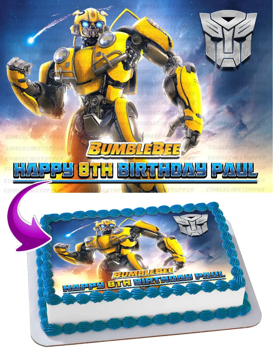 Transbots Bumblebee Edible Cake Topper