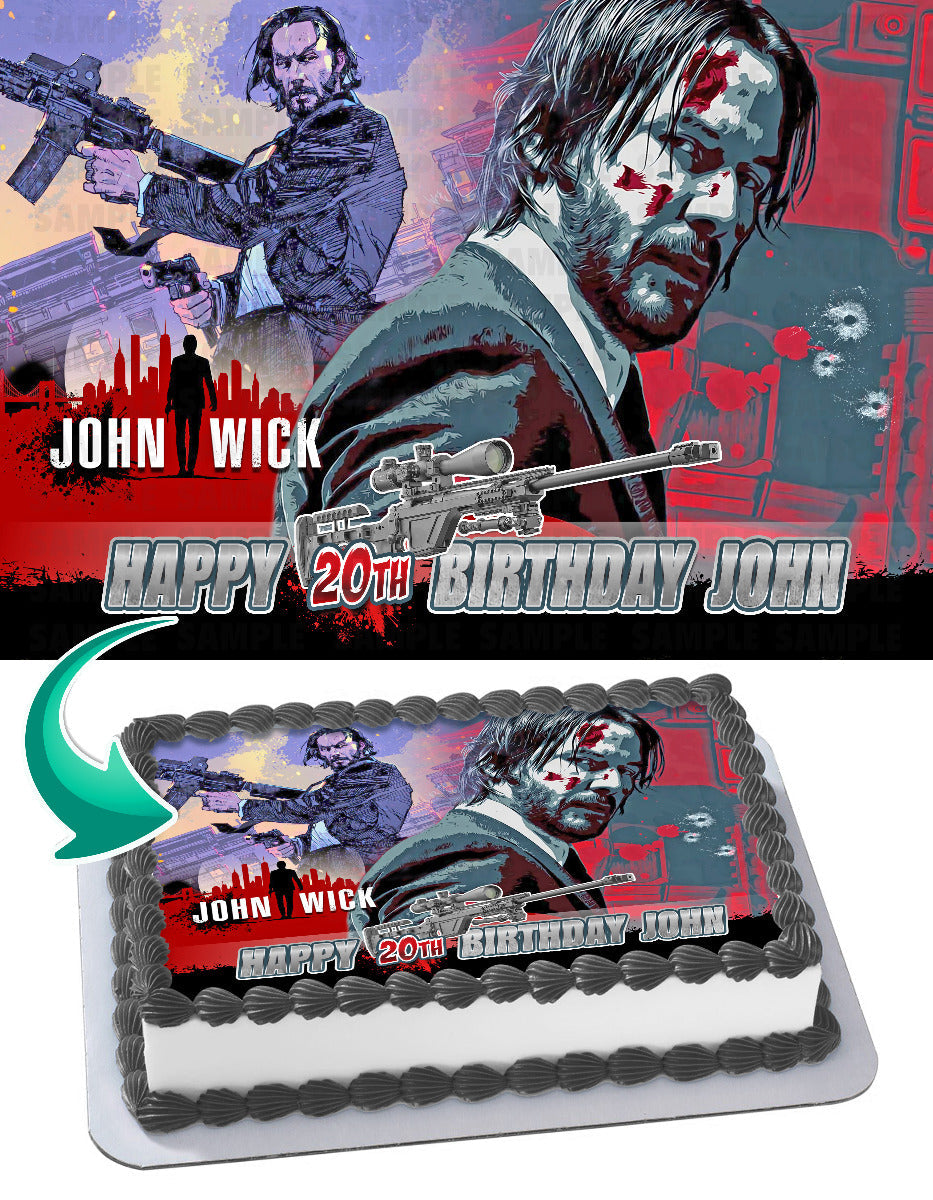 John Wick Edible Cake Topper