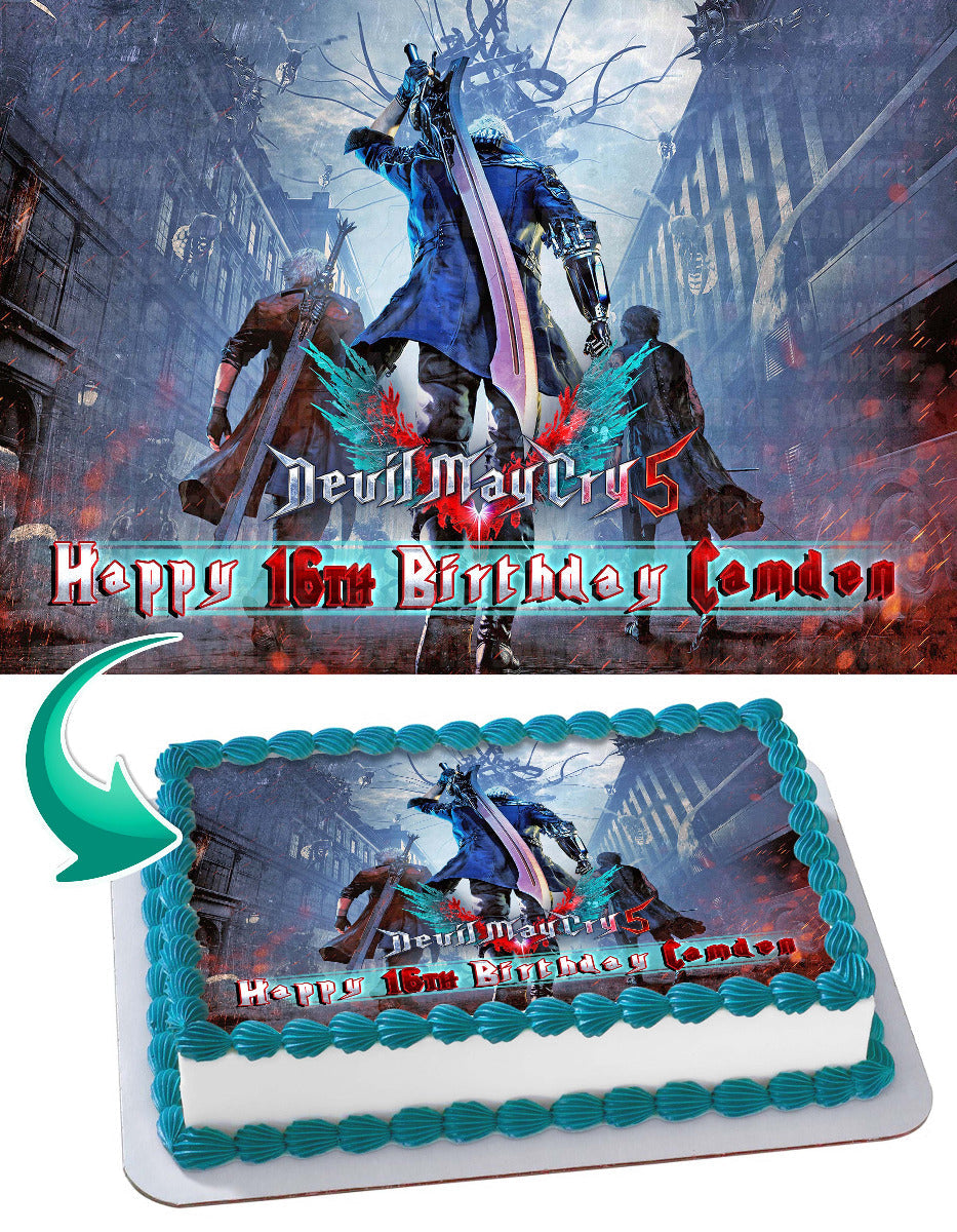 Devil May Cry 5 DMG Edible Cake Topper