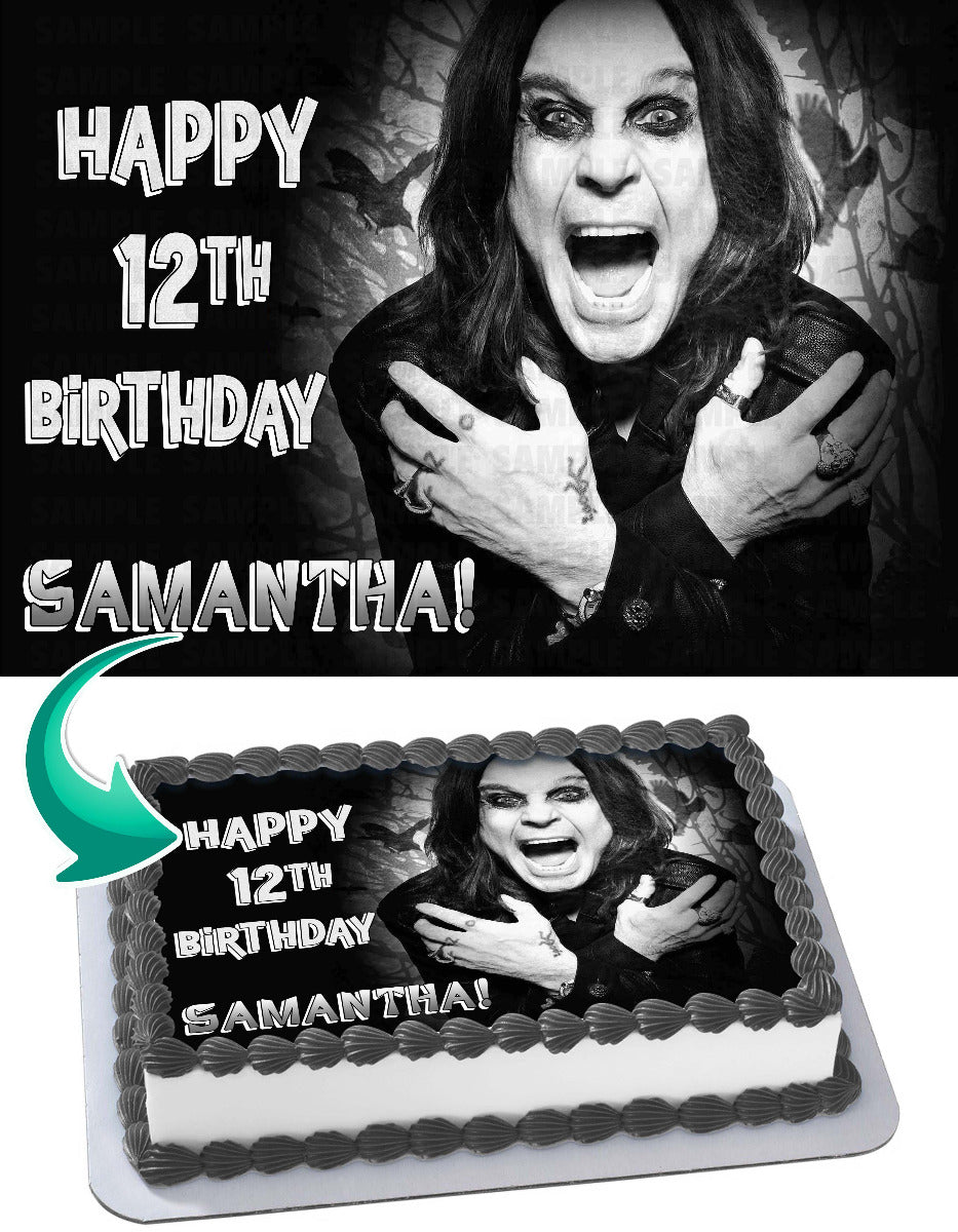 Ozzy Osbourne Edible Cake Topper