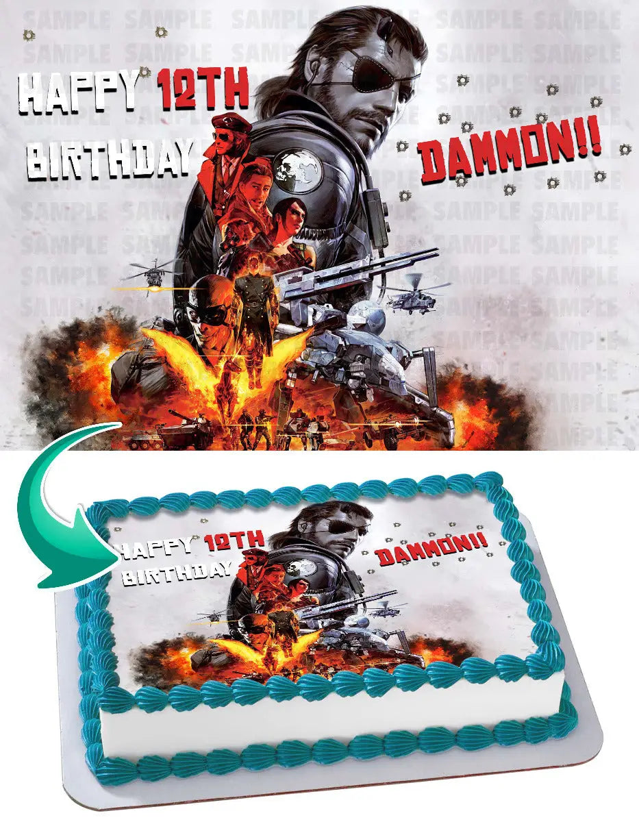 Metal Gear Solid V Edible Cake Topper