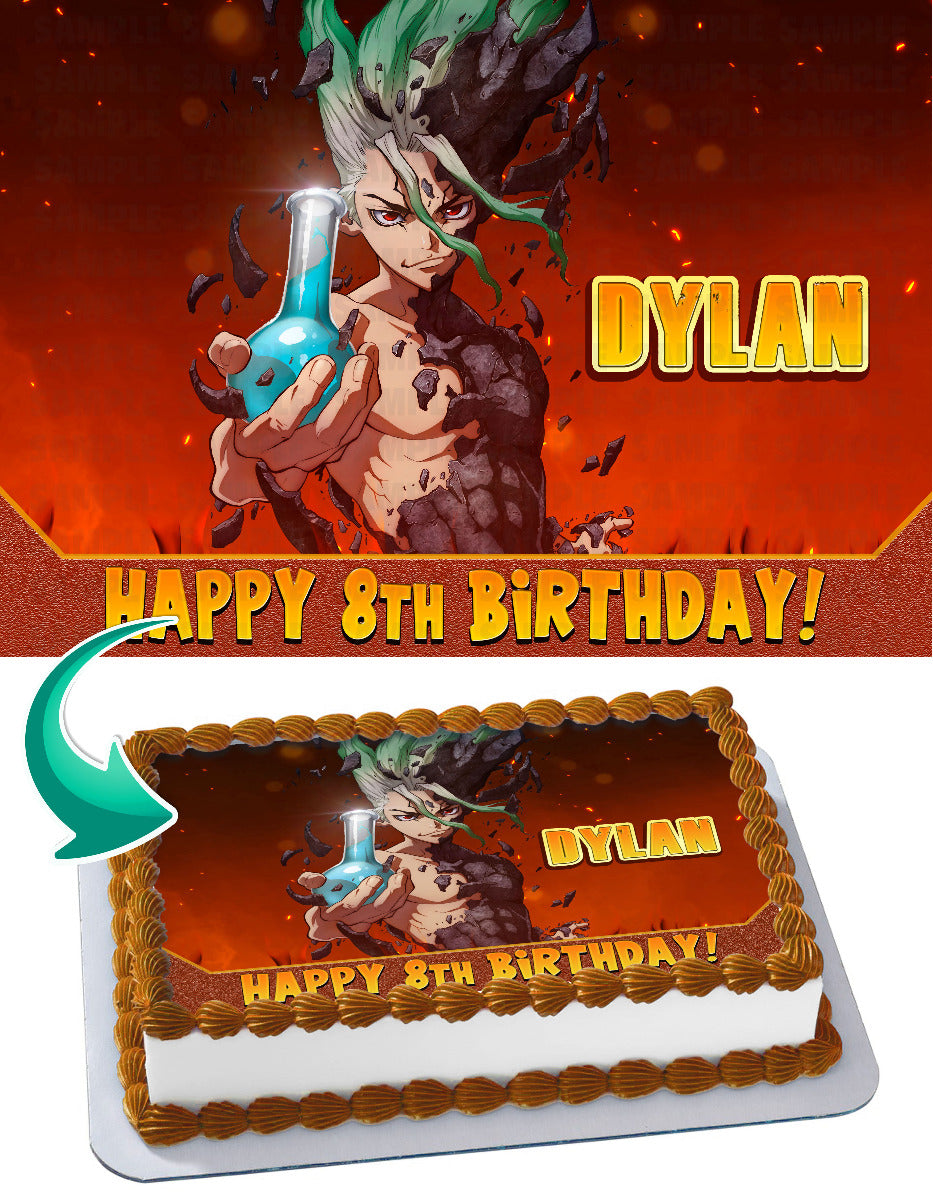Dr Stone Edible Cake Topper