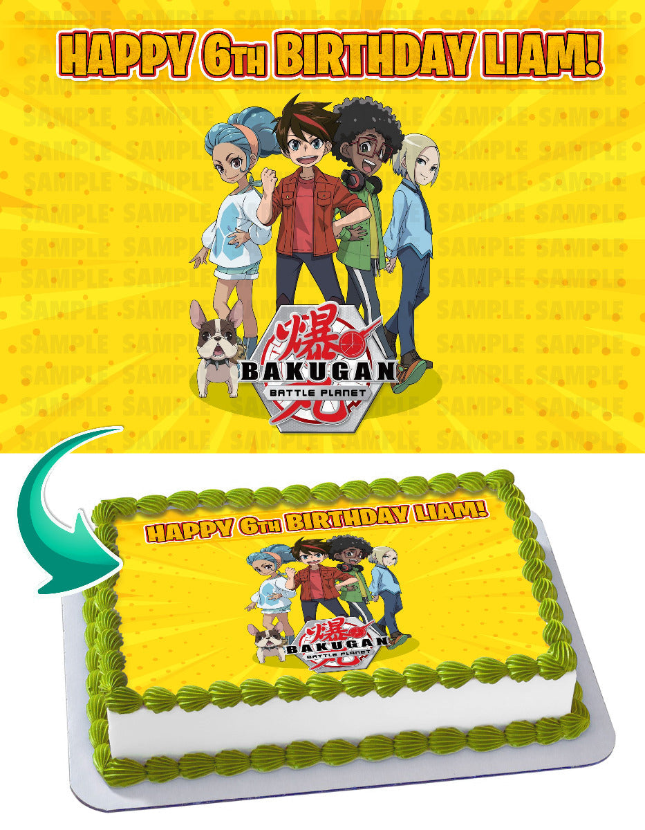 Bakugan Battle Brawlers Edible Cake Topper