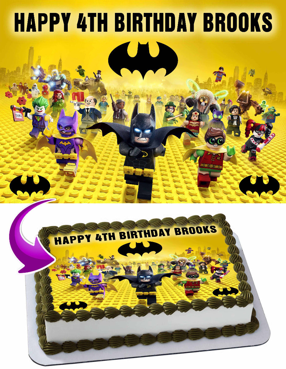 Leghos Batiman Edible Cake Topper