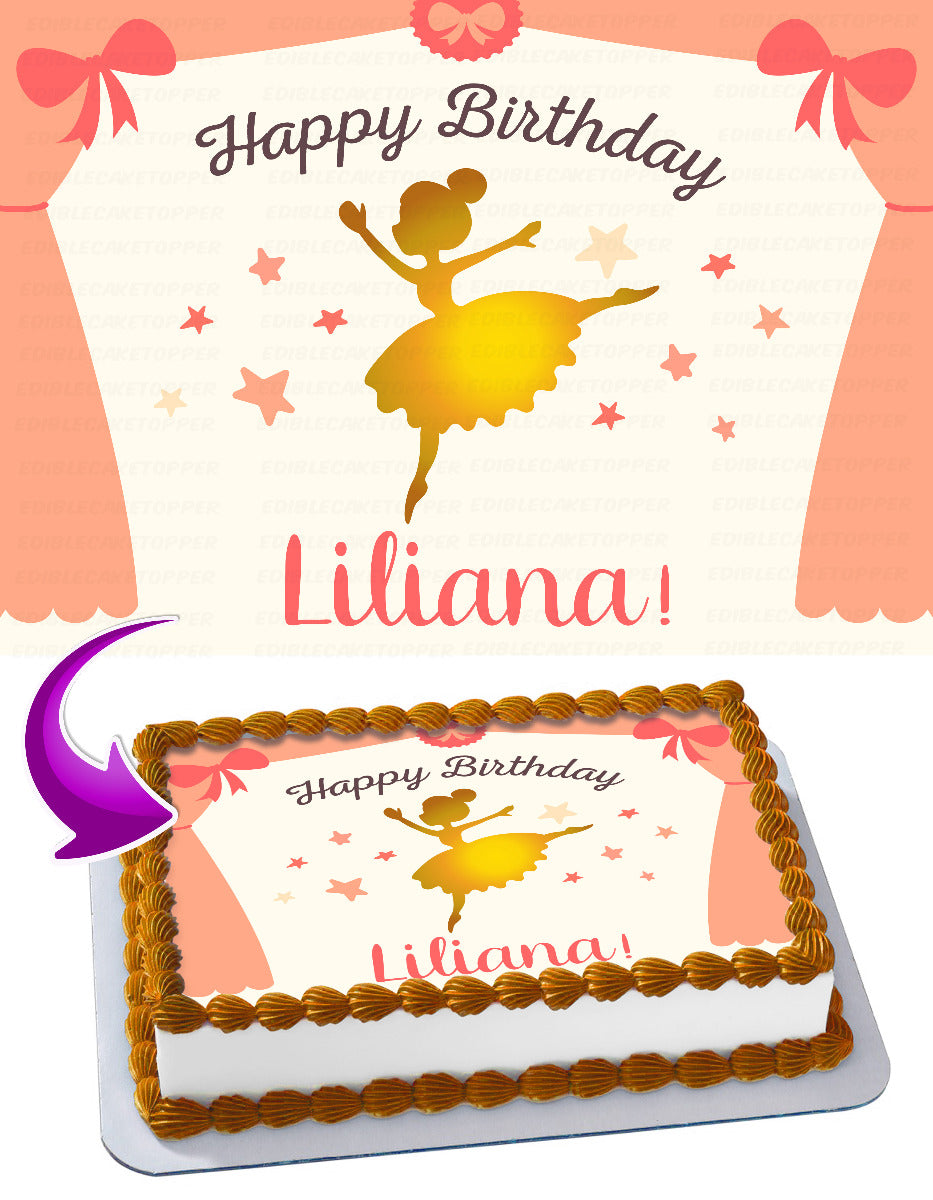 Ballerina Edible Cake Topper