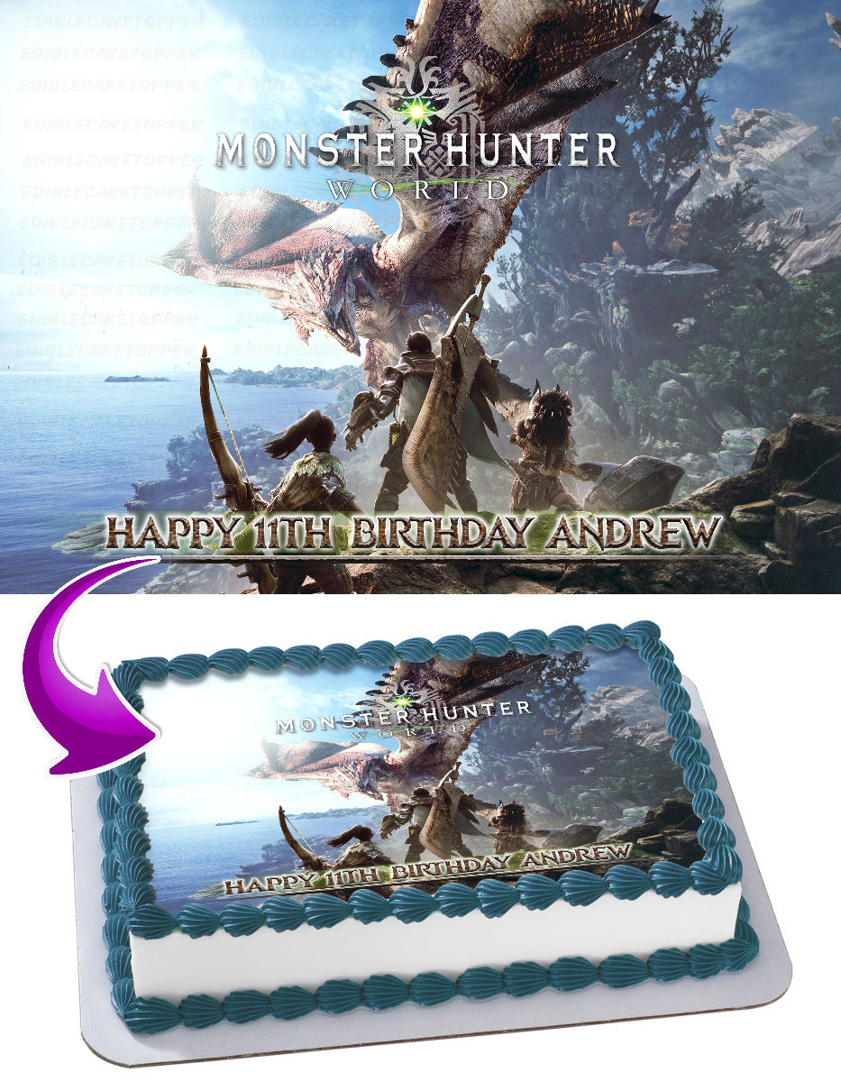 Monster Hunter World Edible Cake Topper