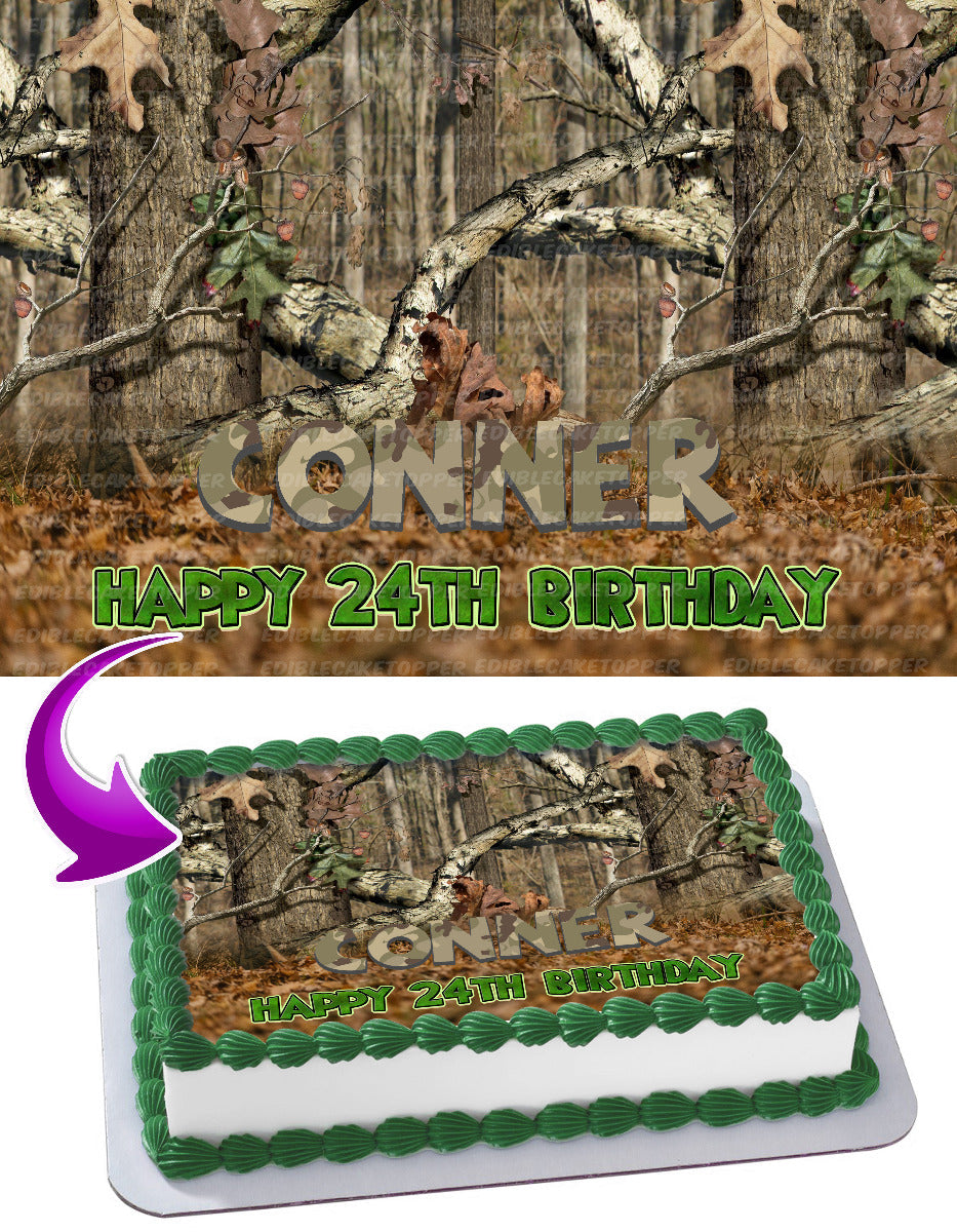 Mossy Oak Camouflage Edible Cake Topper