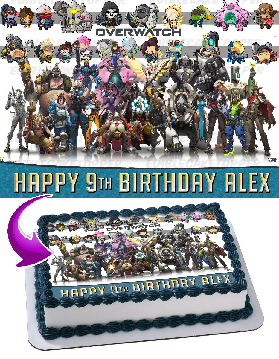 Overwatch Edible Cake Topper