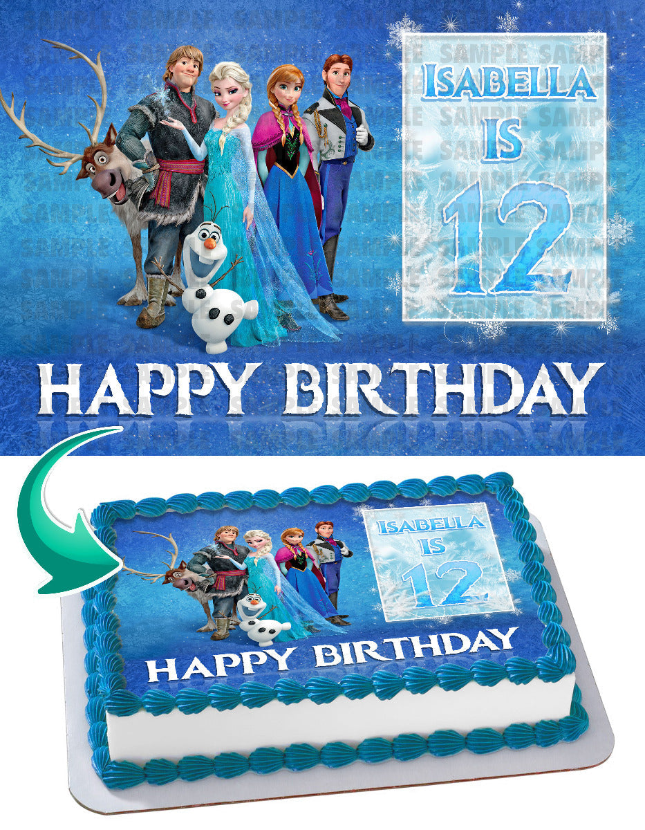 Frozen FRZ Edible Cake Topper