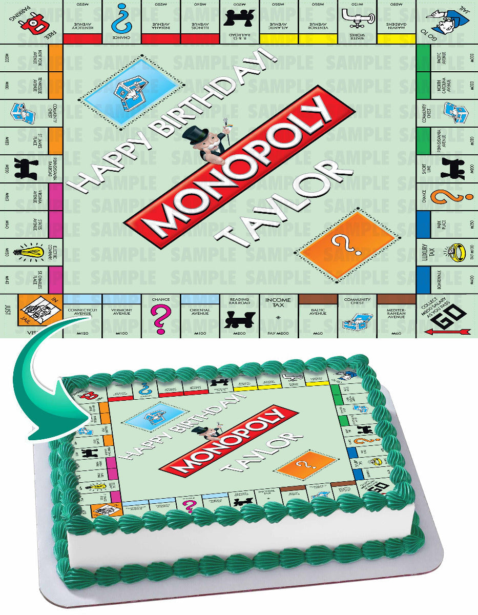 Monopoli Edible Cake Topper