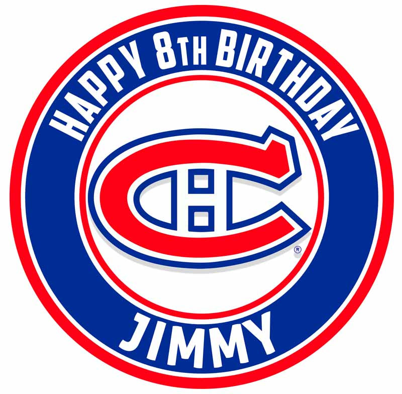 Montreal Canadiens Round – Icing Sheet Birthday - Personalized Edible Cake Topper | Custom Icing Sheet | Birthday Cake Decoration